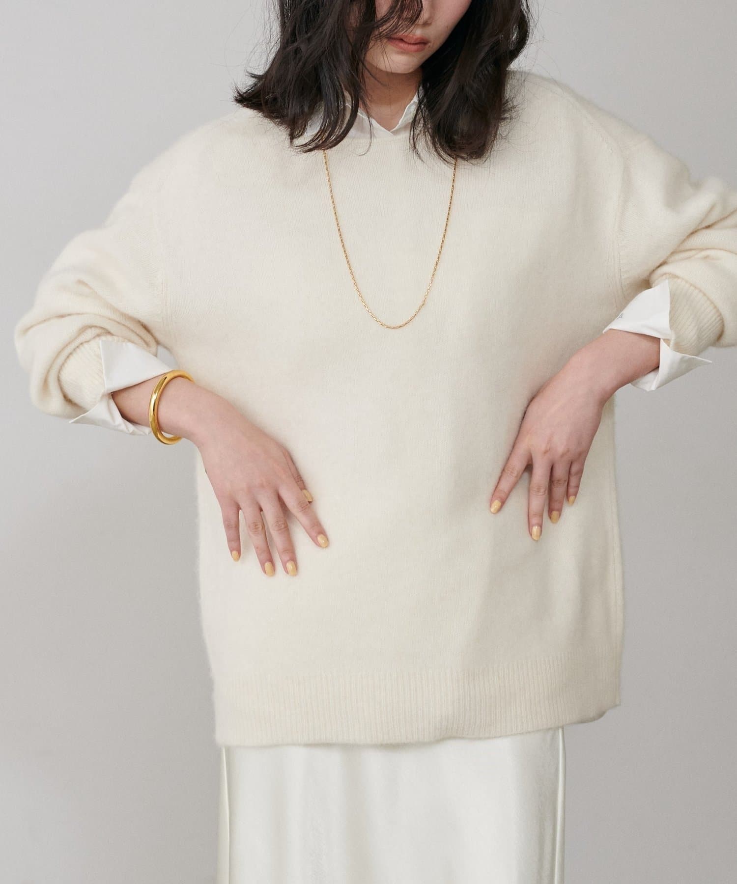 NICE CLAUP / OLIVE des OLIVE OUTLET(ナイスクラップ  / オリーブ デ オリーブ アウトレット) 【LARUTA】FOX混２WAYニットプルオーバー