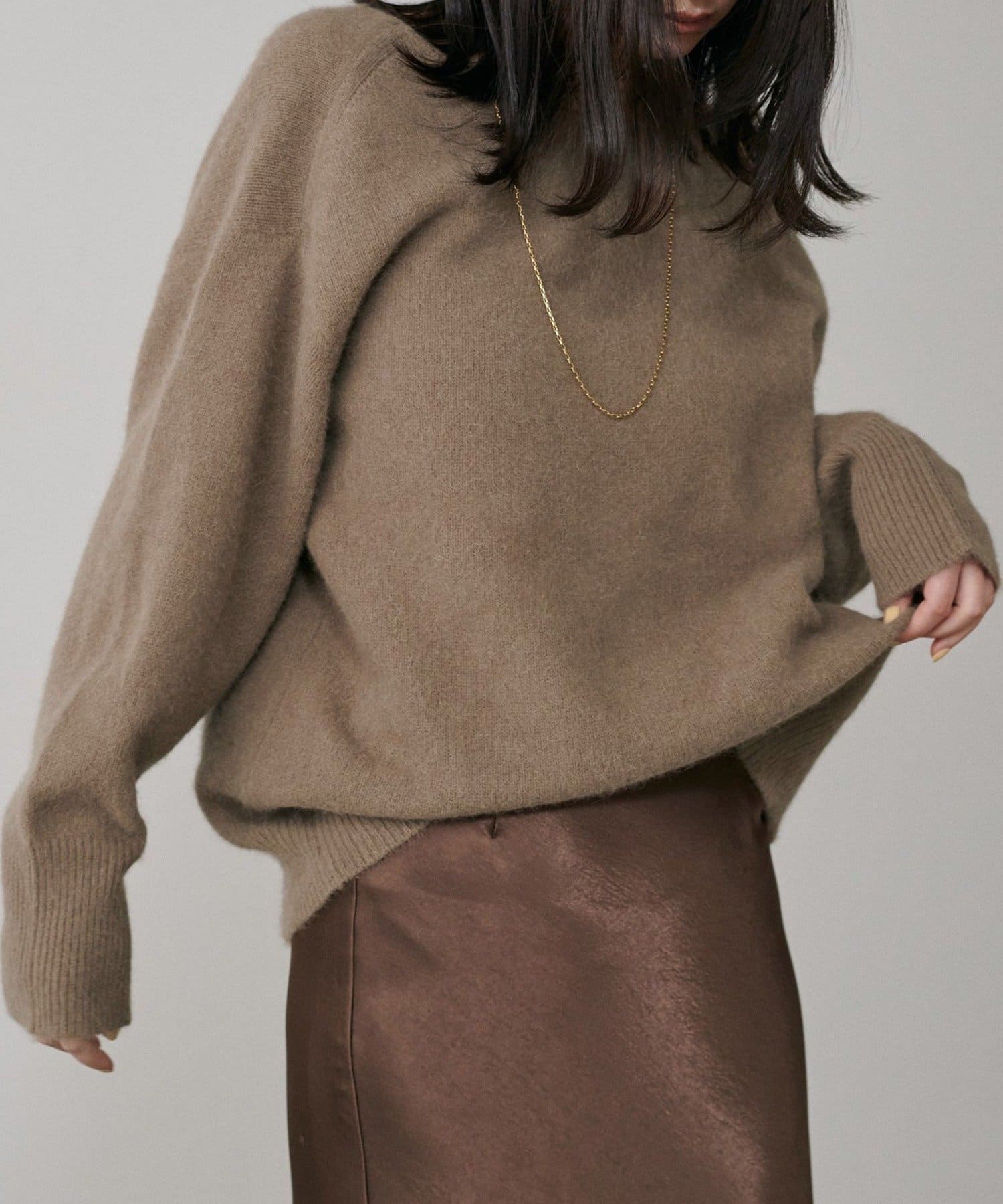 NICE CLAUP / OLIVE des OLIVE OUTLET(ナイスクラップ  / オリーブ デ オリーブ アウトレット) 【LARUTA】FOX混２WAYニットプルオーバー