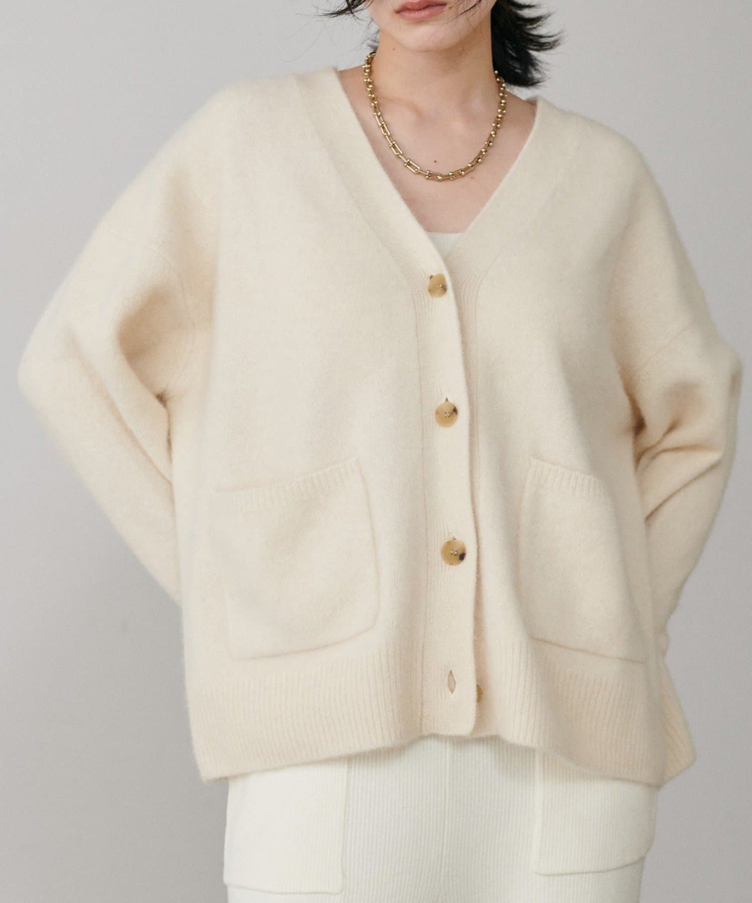 NICE CLAUP / OLIVE des OLIVE OUTLET(ナイスクラップ  / オリーブ デ オリーブ アウトレット) 【LARUTA】フォックスウールふわふわカーディガン