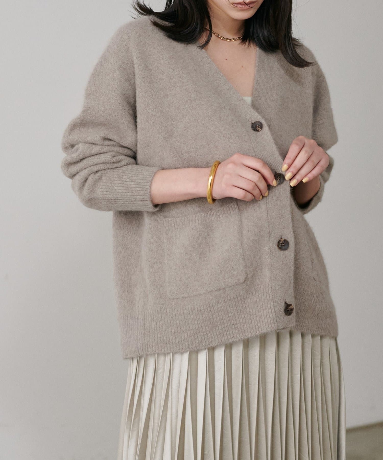 NICE CLAUP / OLIVE des OLIVE OUTLET(ナイスクラップ  / オリーブ デ オリーブ アウトレット) 【LARUTA】フォックスウールふわふわカーディガン