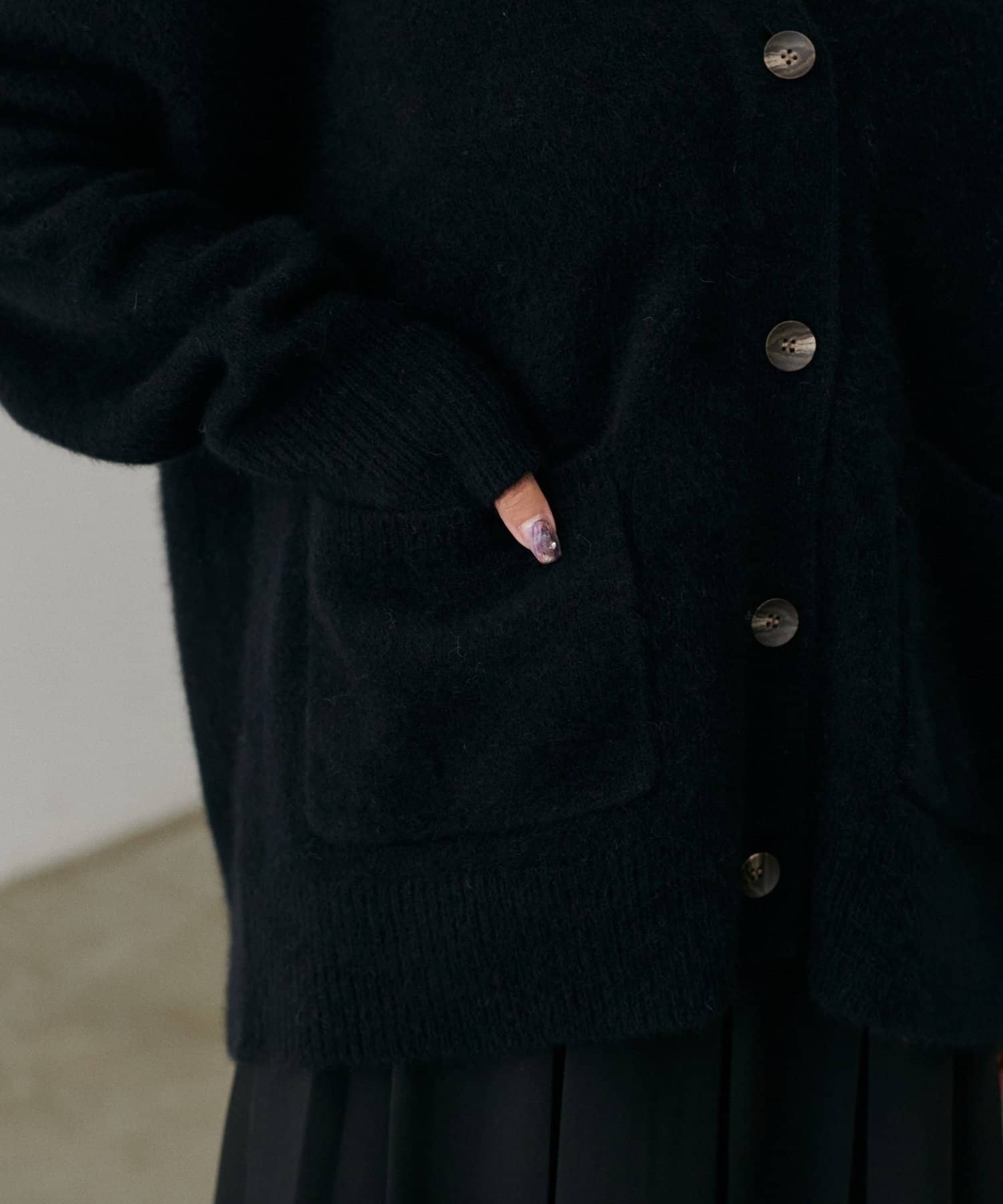 NICE CLAUP / OLIVE des OLIVE OUTLET(ナイスクラップ  / オリーブ デ オリーブ アウトレット) 【LARUTA】フォックスウールふわふわカーディガン