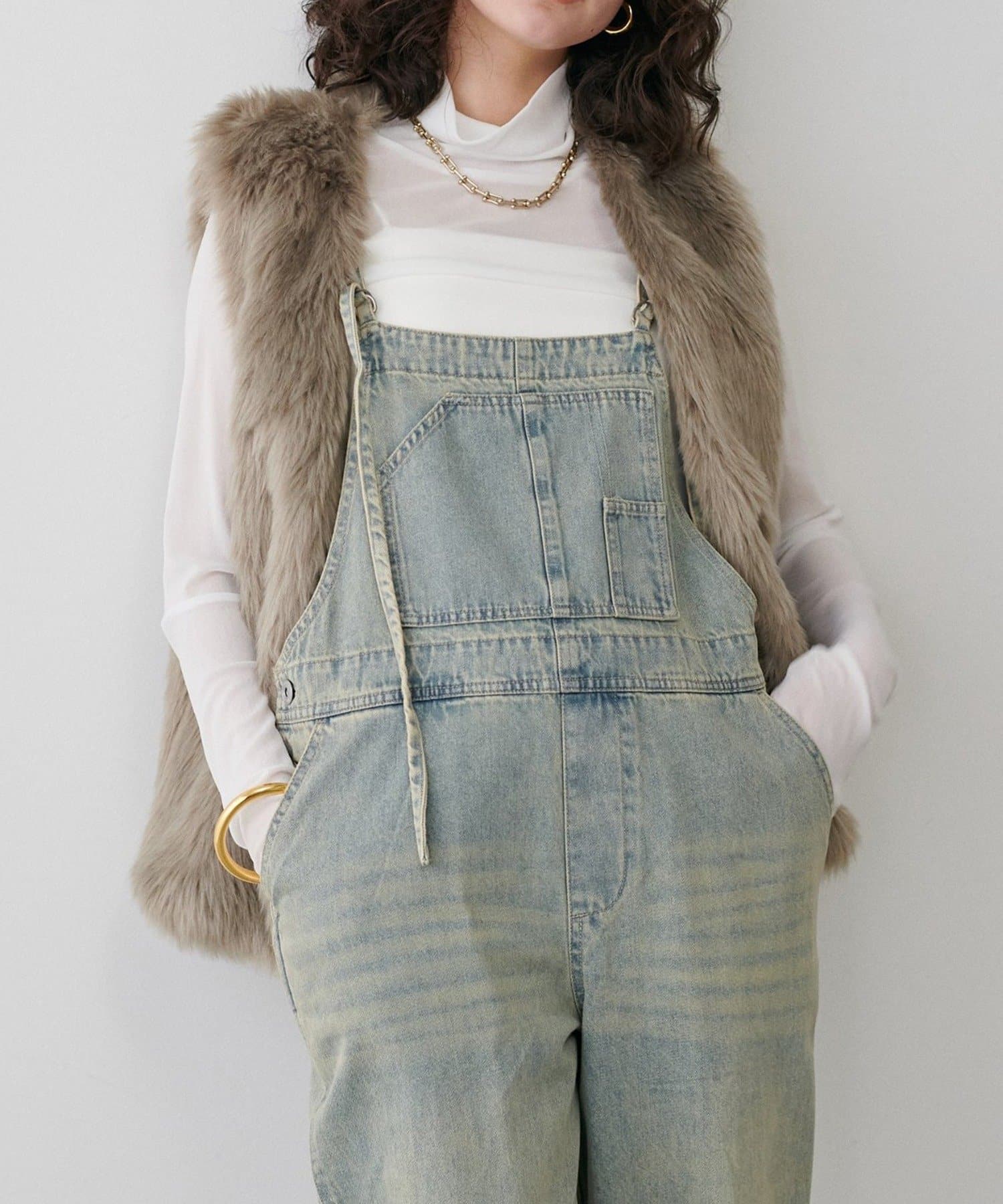 NICE CLAUP / OLIVE des OLIVE OUTLET(ナイスクラップ  / オリーブ デ オリーブ アウトレット) 【LARUTA】メッシュチュールタートルプルオーバー