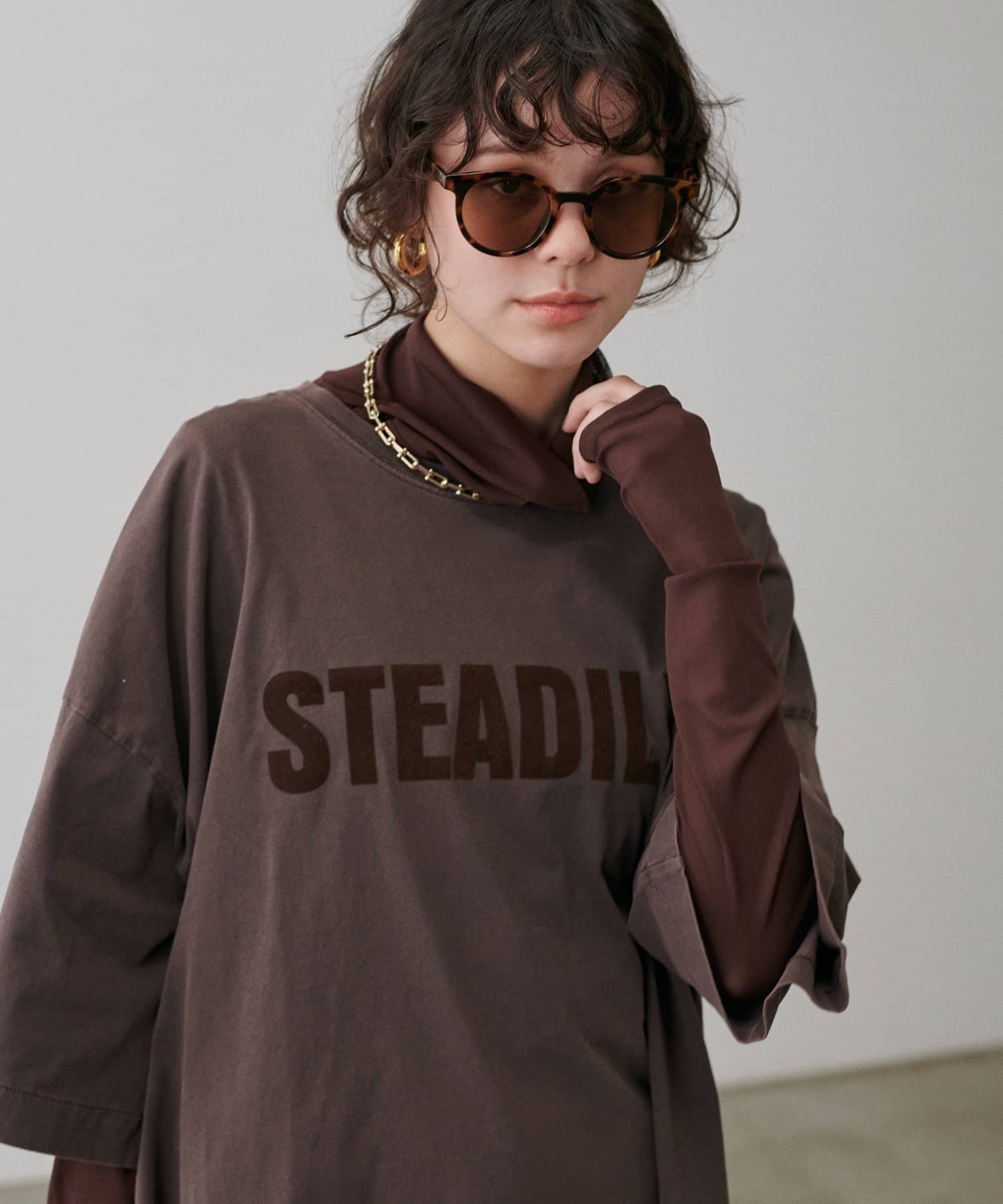 NICE CLAUP / OLIVE des OLIVE OUTLET(ナイスクラップ  / オリーブ デ オリーブ アウトレット) 【LARUTA】メッシュチュールタートルプルオーバー