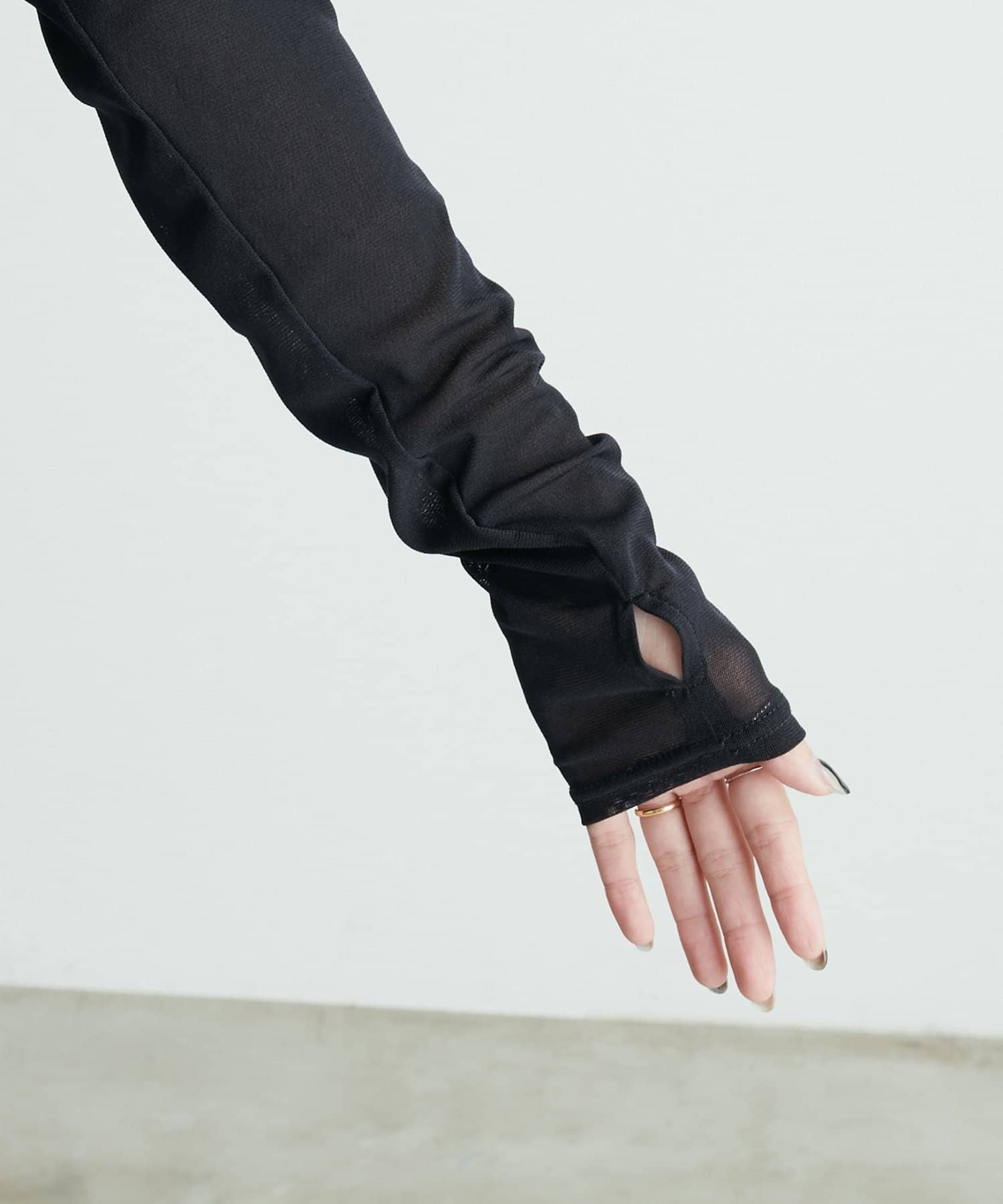 NICE CLAUP / OLIVE des OLIVE OUTLET(ナイスクラップ  / オリーブ デ オリーブ アウトレット) 【LARUTA】メッシュチュールタートルプルオーバー