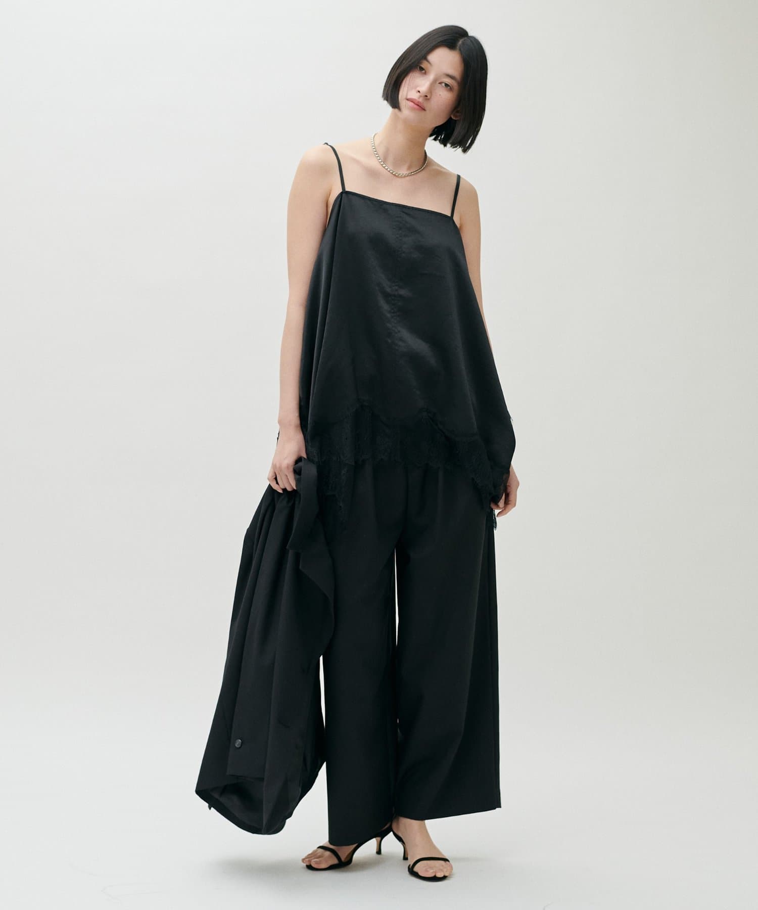 LARUTA(ラルータ) 3本タックワイドスラックス