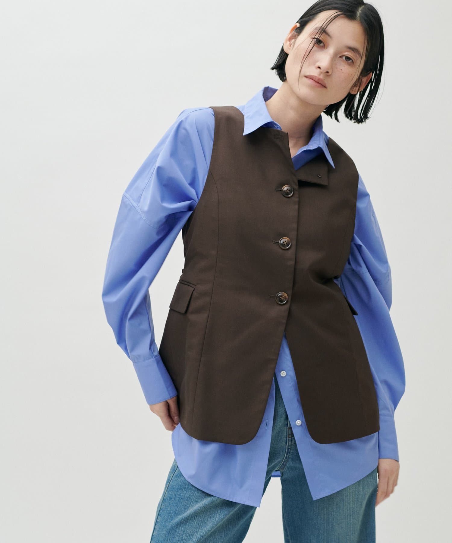 LARUTA(ラルータ) スクエア2WAYジレ