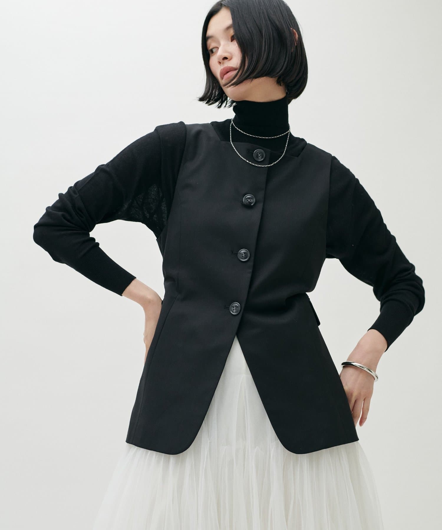 LARUTA(ラルータ) スクエア2WAYジレ