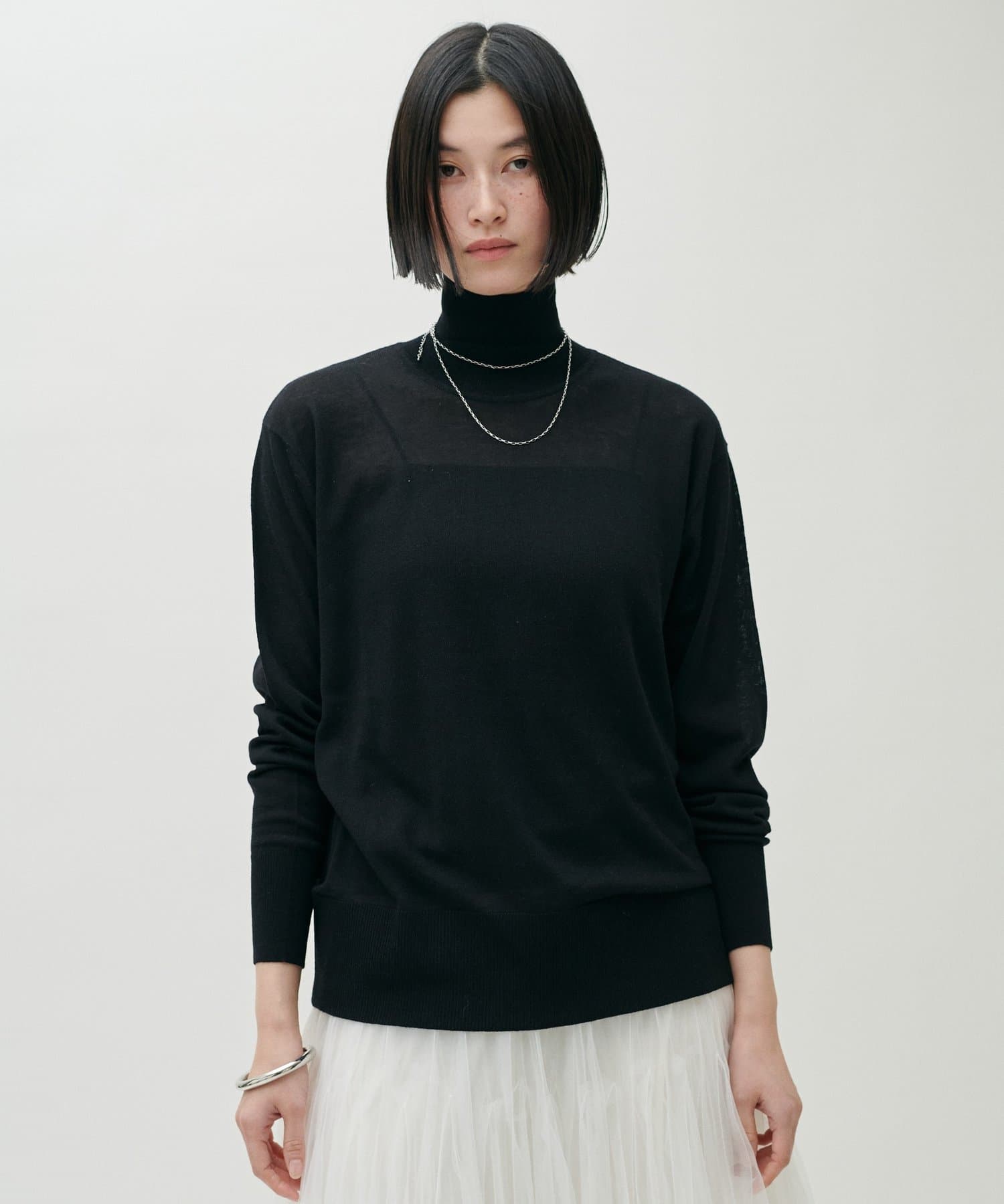 LARUTA(ラルータ) シアータートルウール混天竺ニットプルオーバー