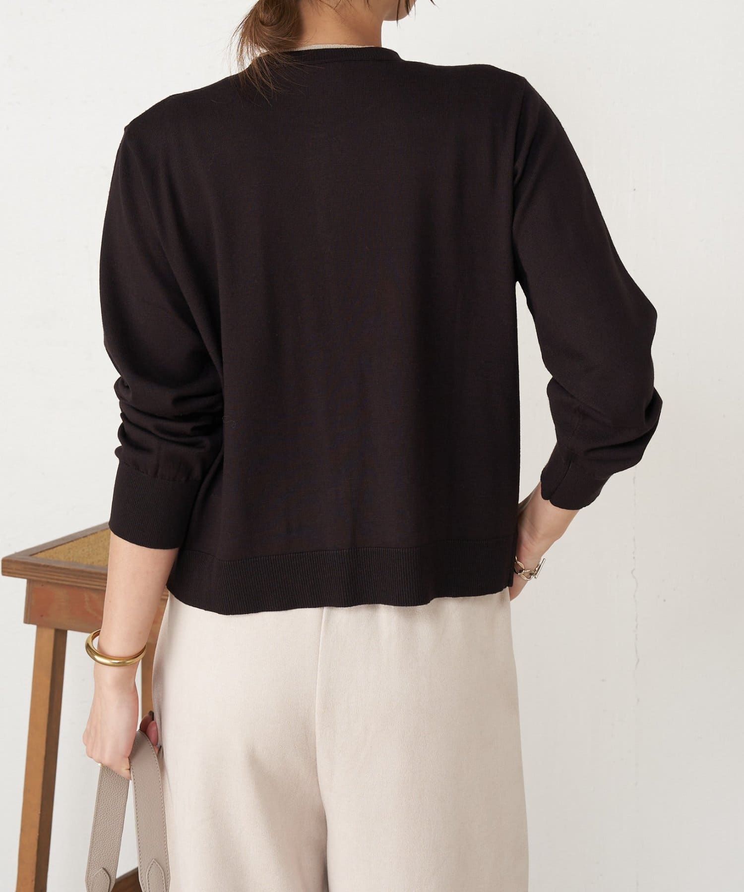 Jena　espace merveilleux(ジェナ　エスパスメルヴェイユ) 【一枚で完成】レイヤード風配色カーディガン