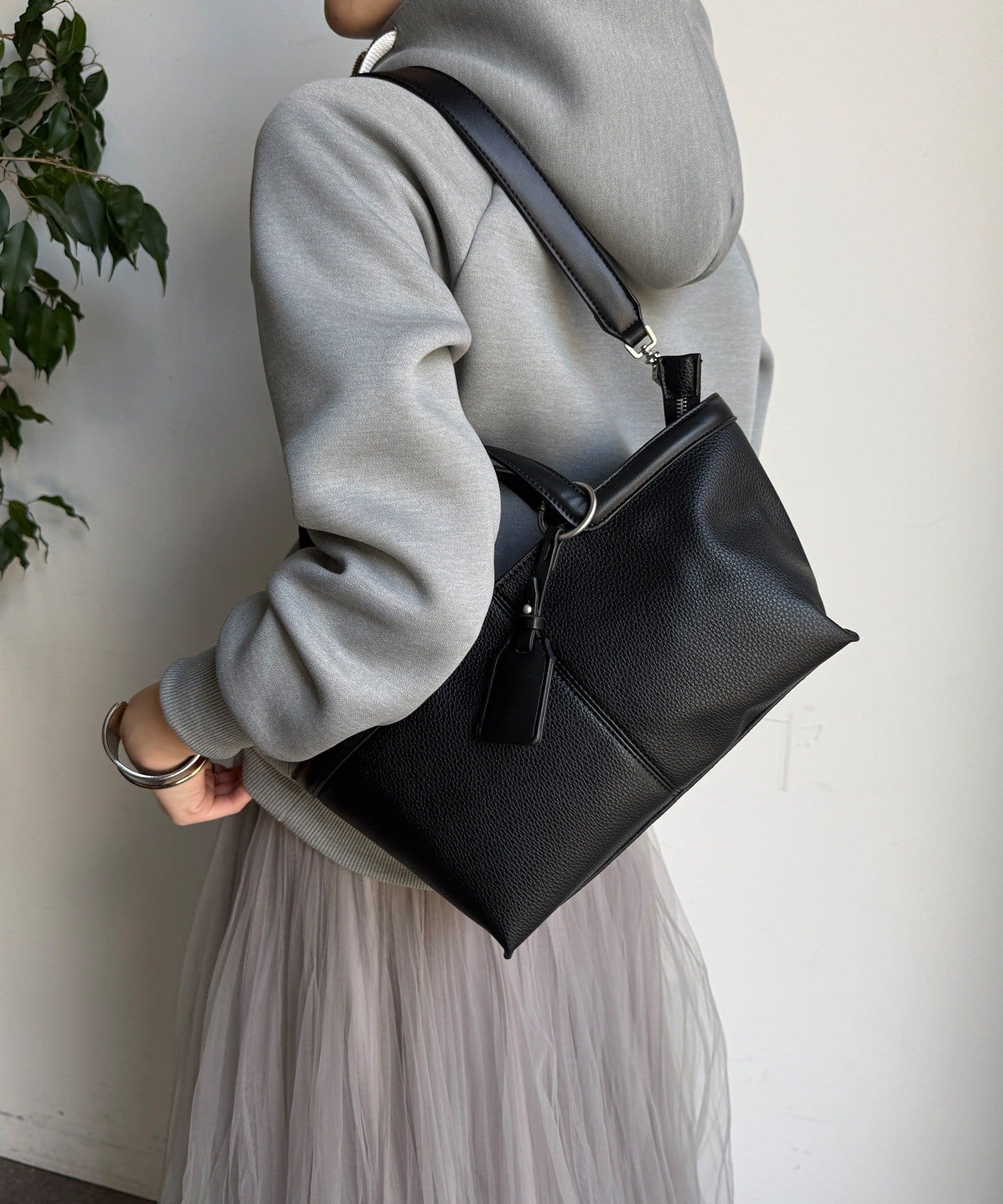 DOUDOU(ドゥドゥ) ハンドルポイントトートバッグ