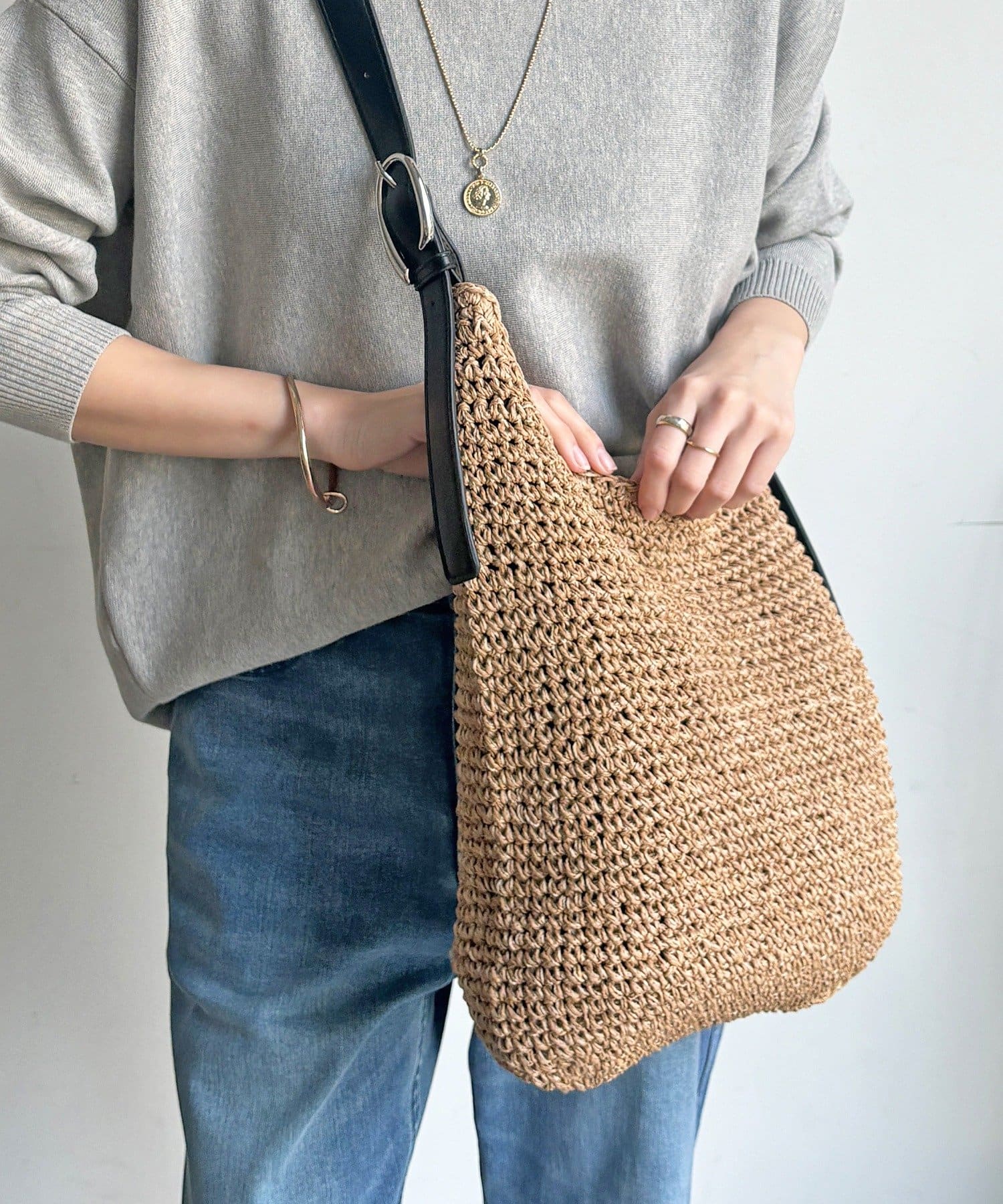 DOUDOU(ドゥドゥ) フリーハンドルクロッシュトート