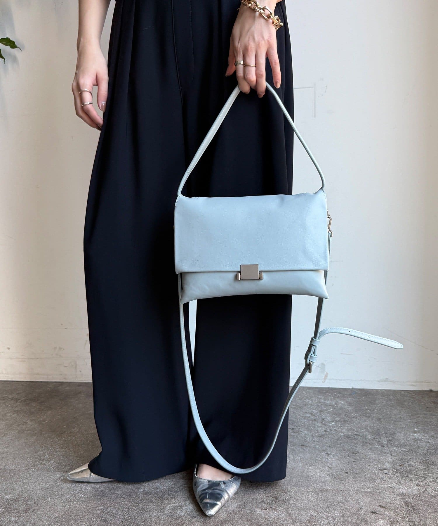 DOUDOU(ドゥドゥ) ソフトフラップハンドバッグ