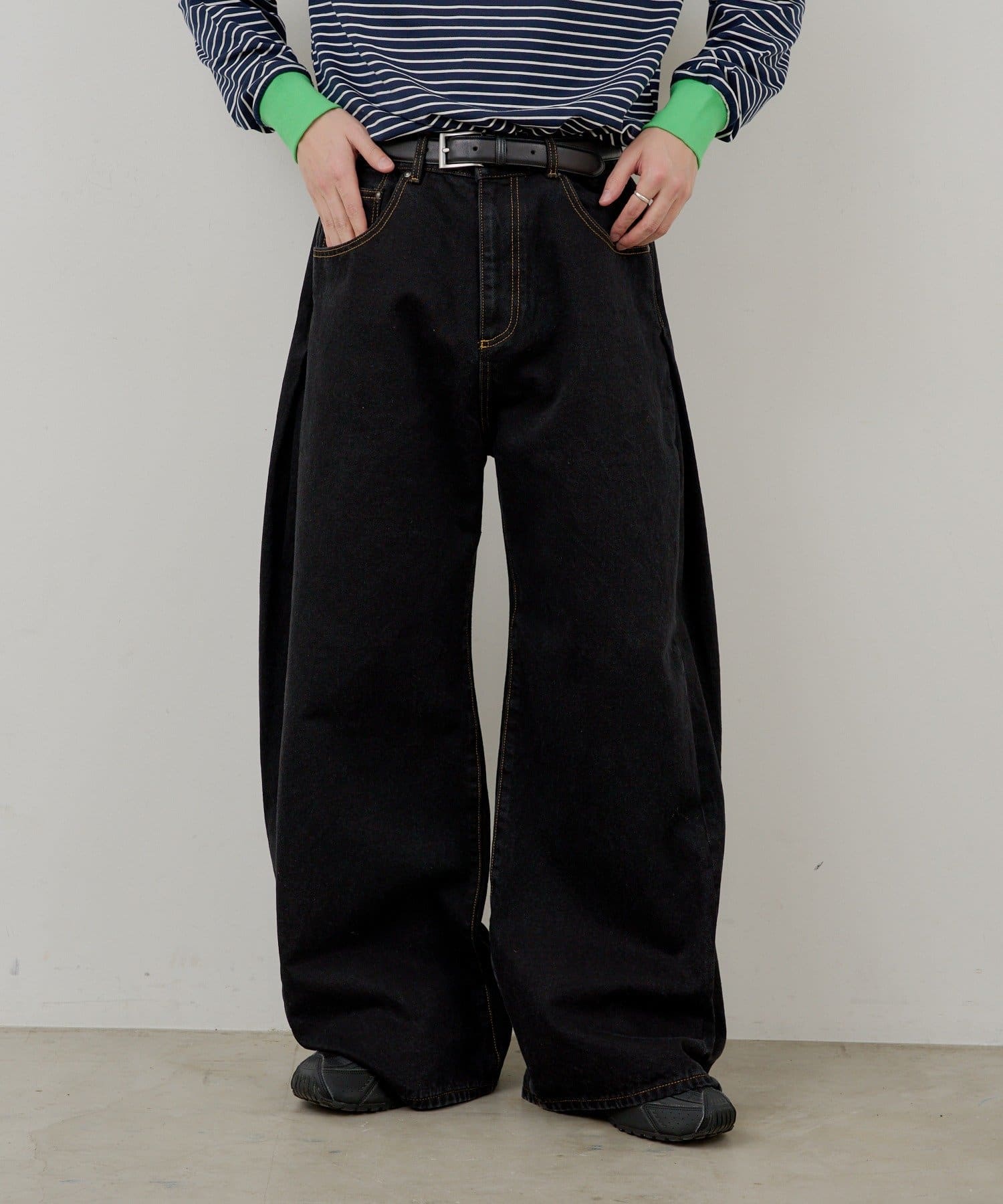 Kastane(カスタネ) 【WHIMSIC/2サイズ展開/SETUP対応】サイドタックデニムパンツ