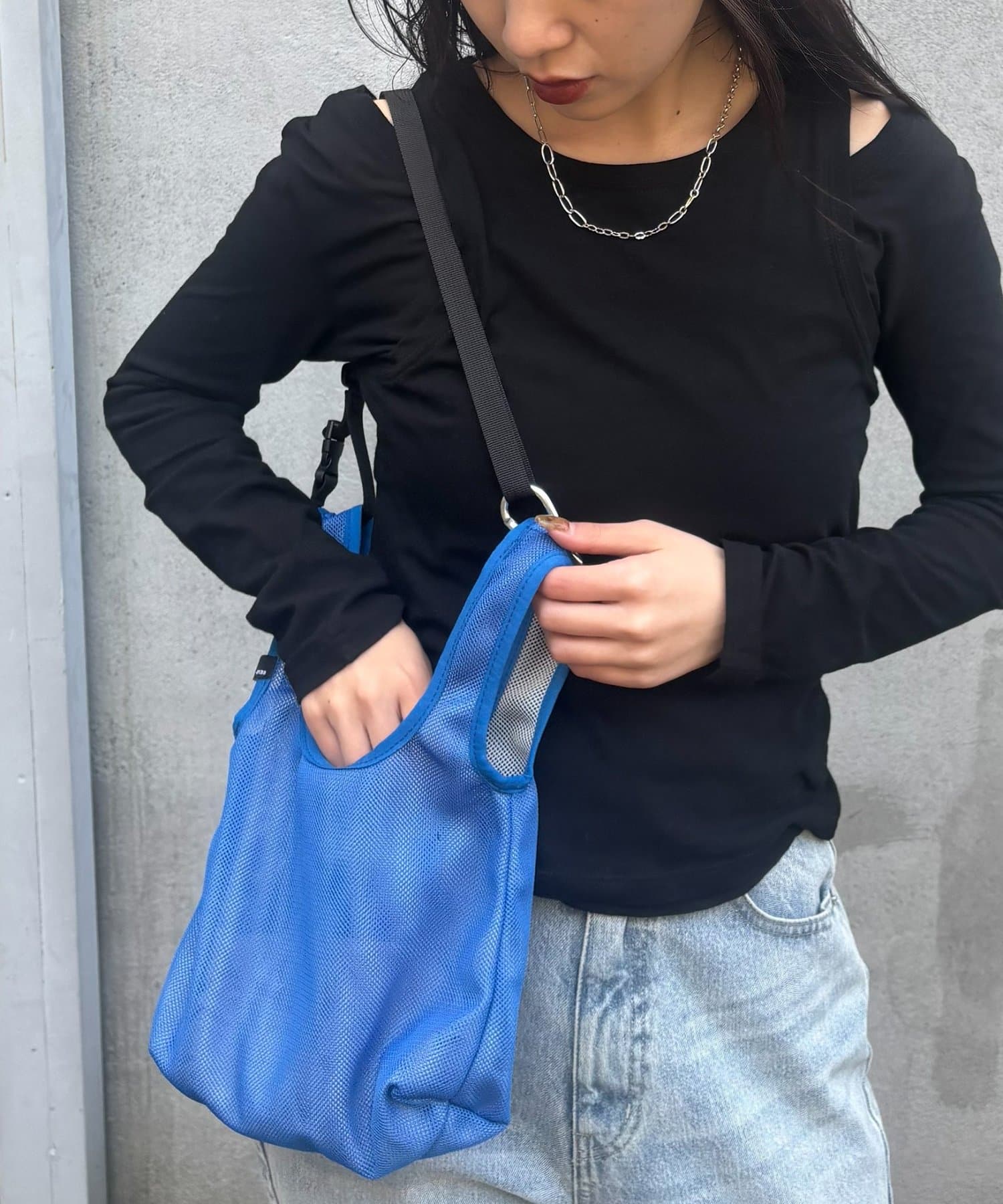 COLONY 2139(コロニー トゥーワンスリーナイン) 【リバーシブル】ミニメッシュショッピングバッグ