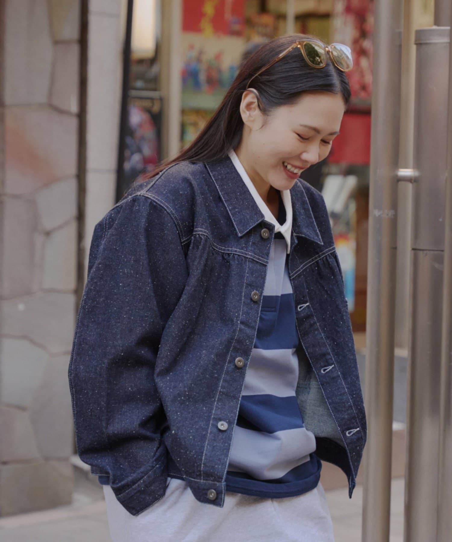 Kastane(カスタネ) 【WHIMSIC】ネップデニムワークジャケット