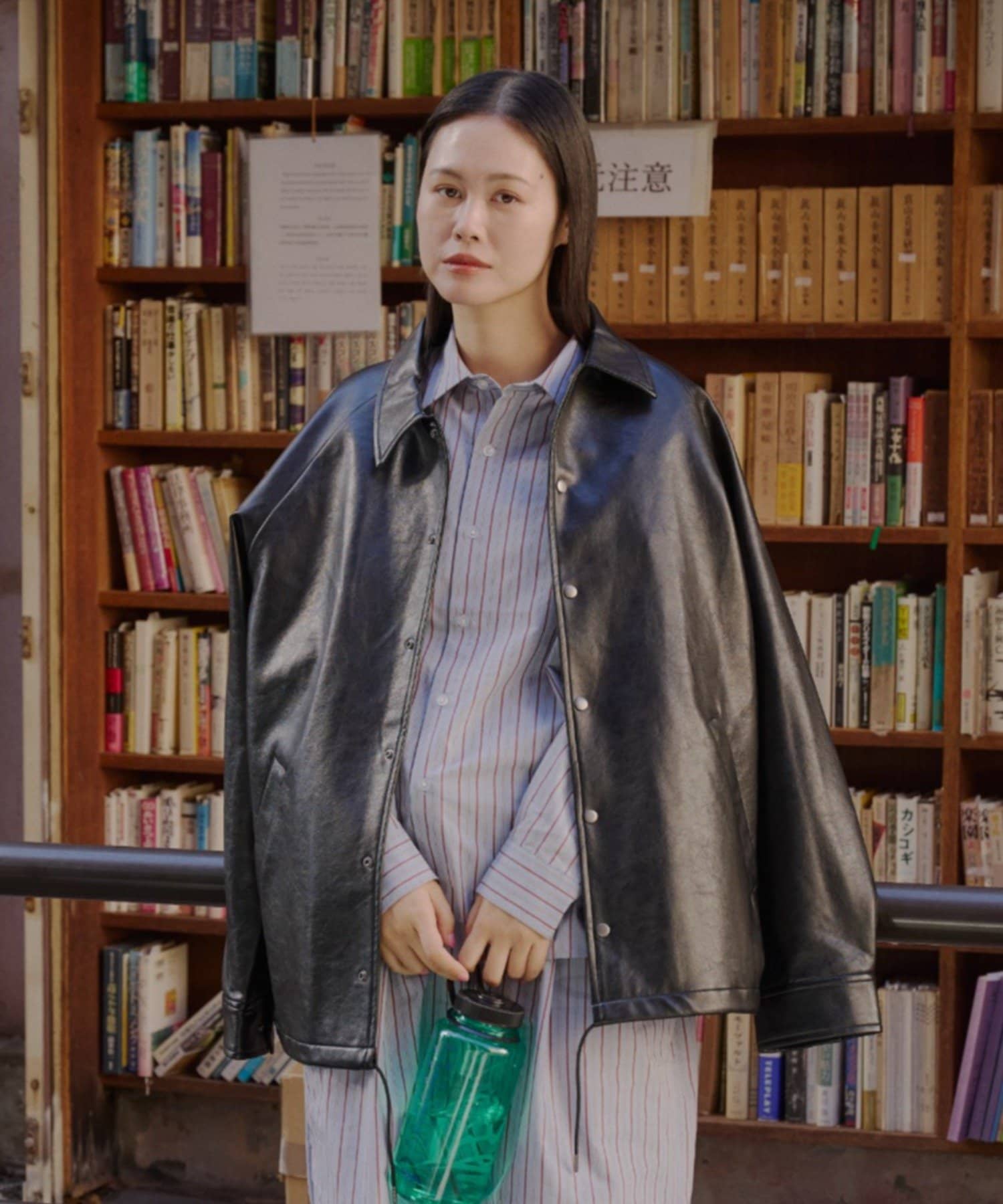 Kastane(カスタネ) 【WHIMSIC/2サイズ展開】ヴィーガンレザーコーチジャケット