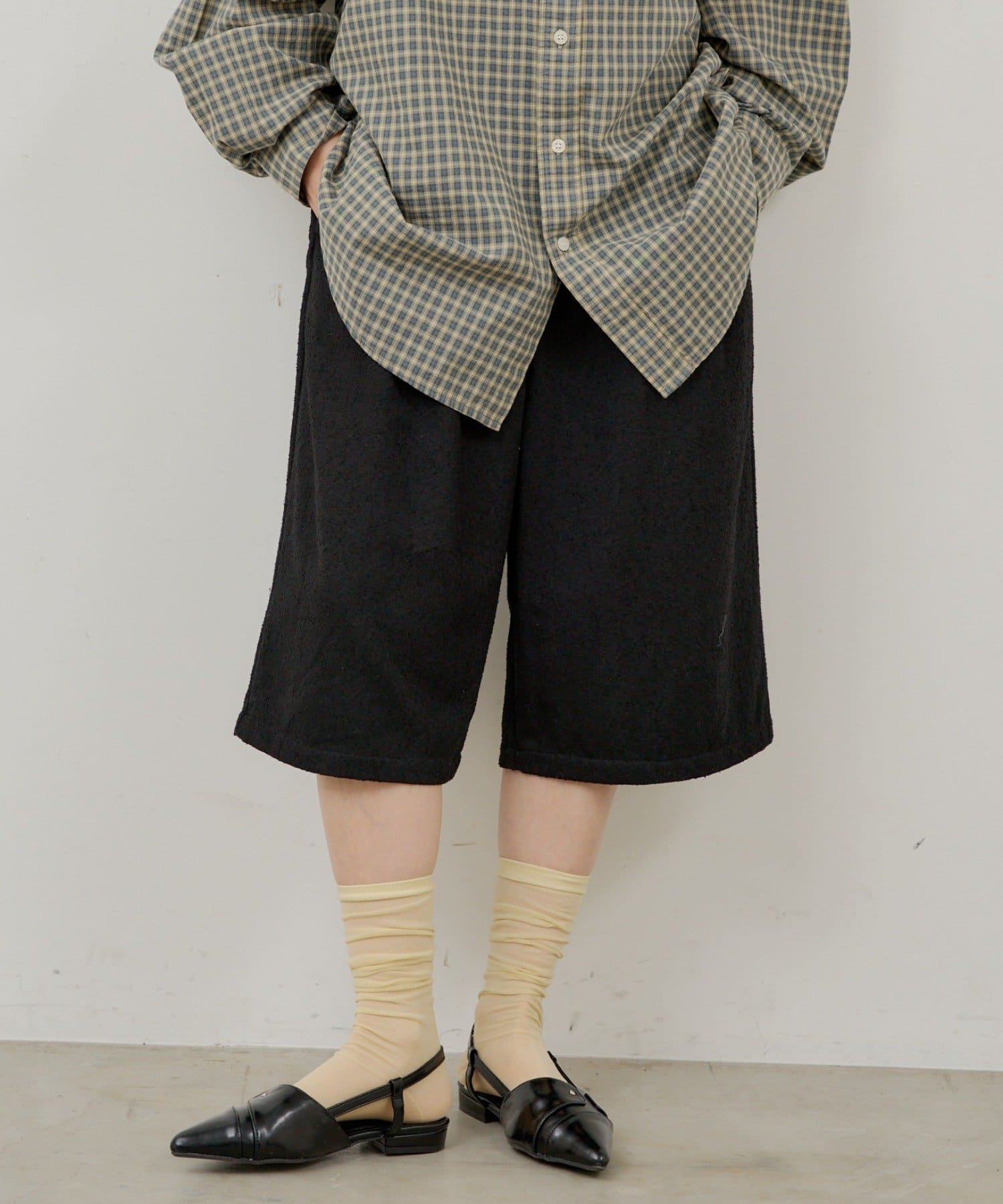 Kastane(カスタネ) 【WHIMSIC/SETUP対応/2サイズ展開】パイピングパジャマショートパンツ