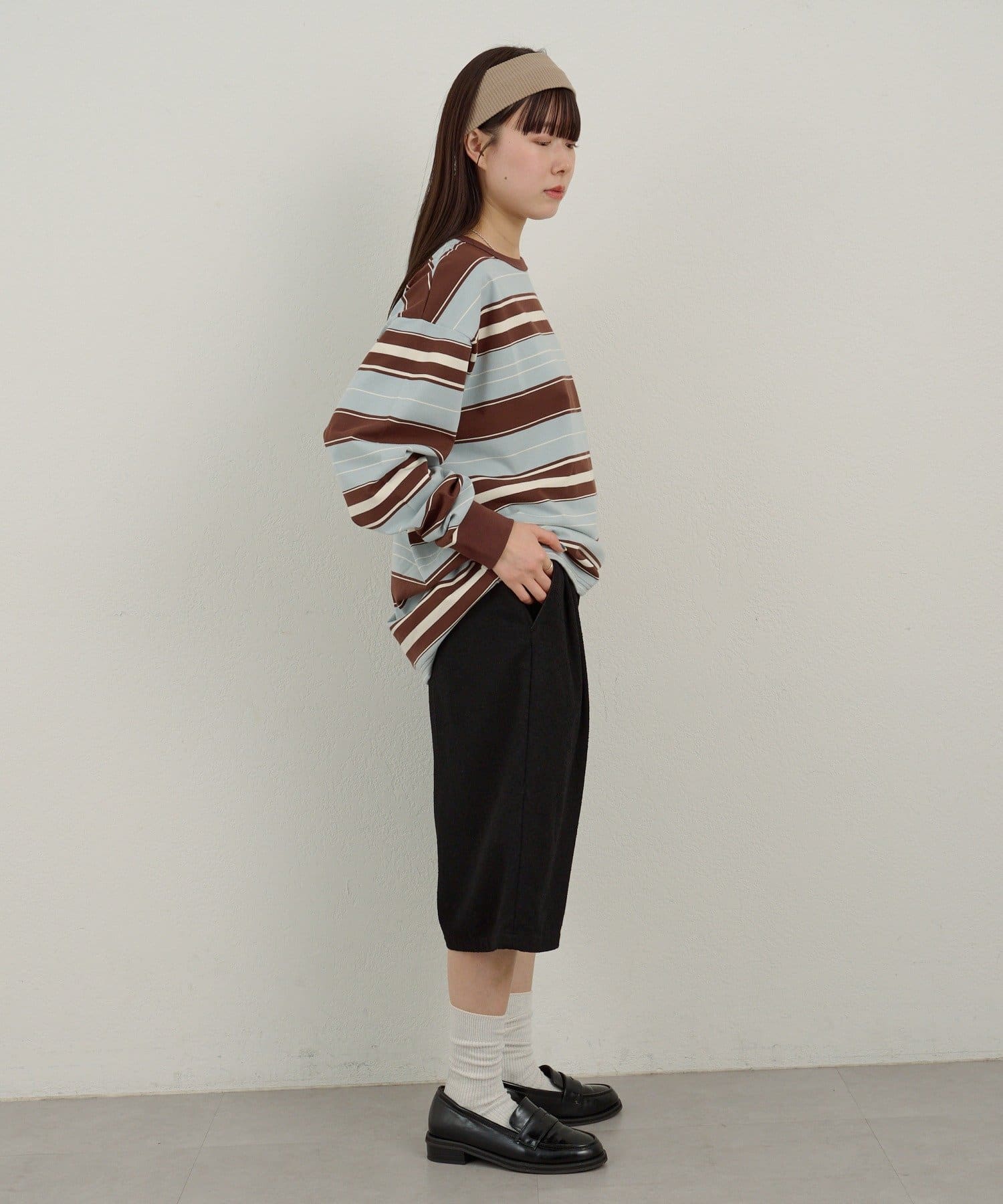 Kastane(カスタネ) 【WHIMSIC/SETUP対応/2サイズ展開】パイピングパジャマショートパンツ