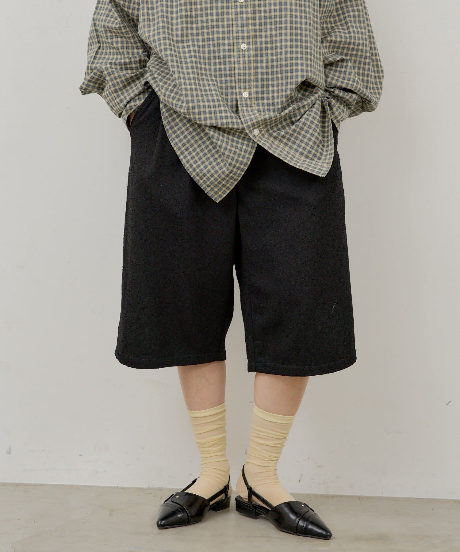 Kastane(カスタネ) 【WHIMSIC/2サイズ展開】ツイストシームスウェットショーツ