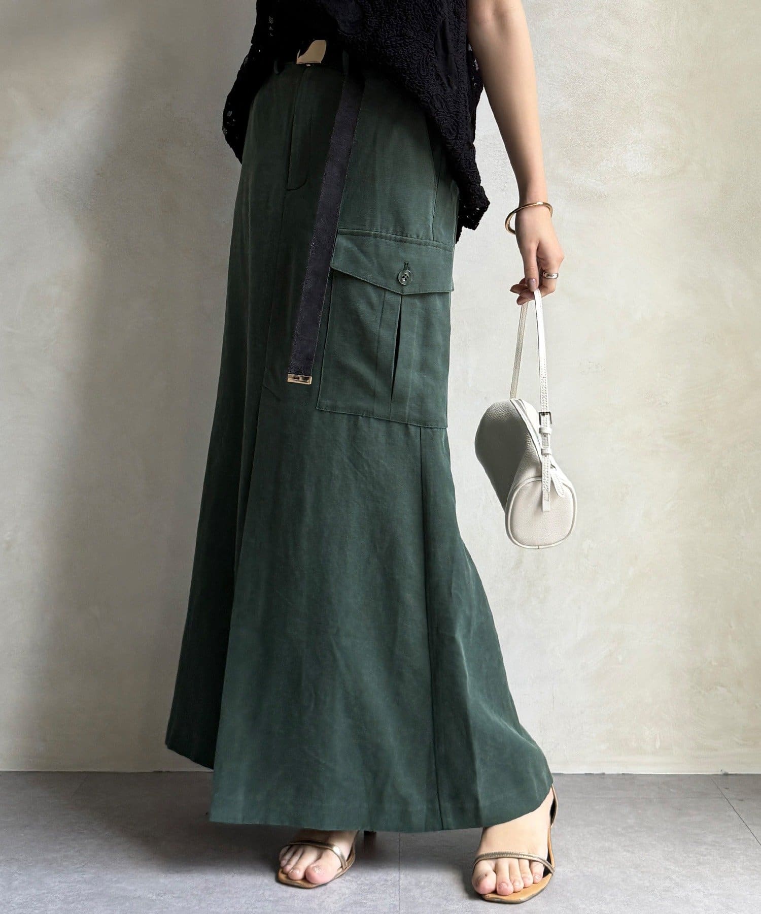 DOUDOU(ドゥドゥ) ツイルカーゴスカート