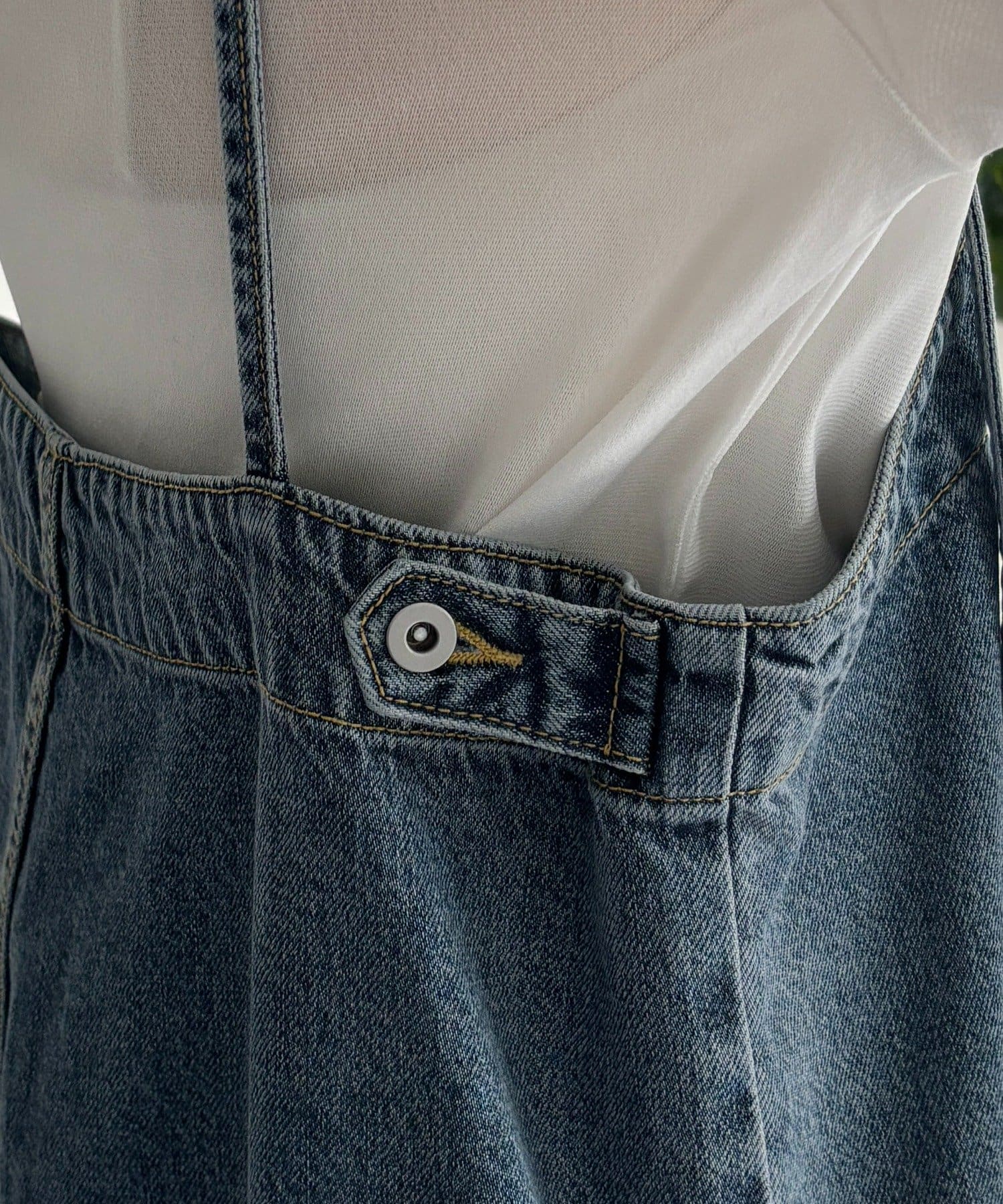 DOUDOU(ドゥドゥ) センタープレスデニムサロペット