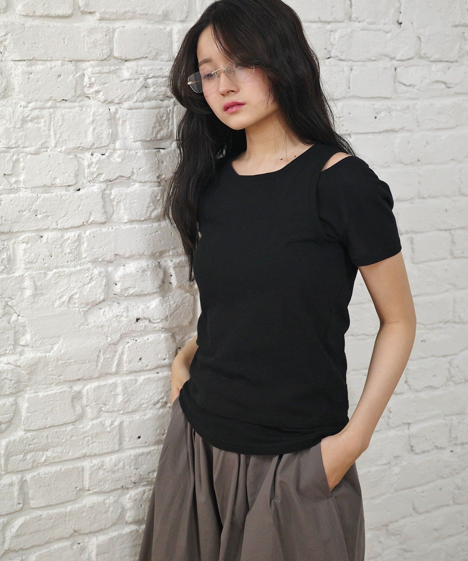 COLONY 2139(コロニー トゥーワンスリーナイン) 【paradigm】シアーコットン2ピースレイヤードセットS/S