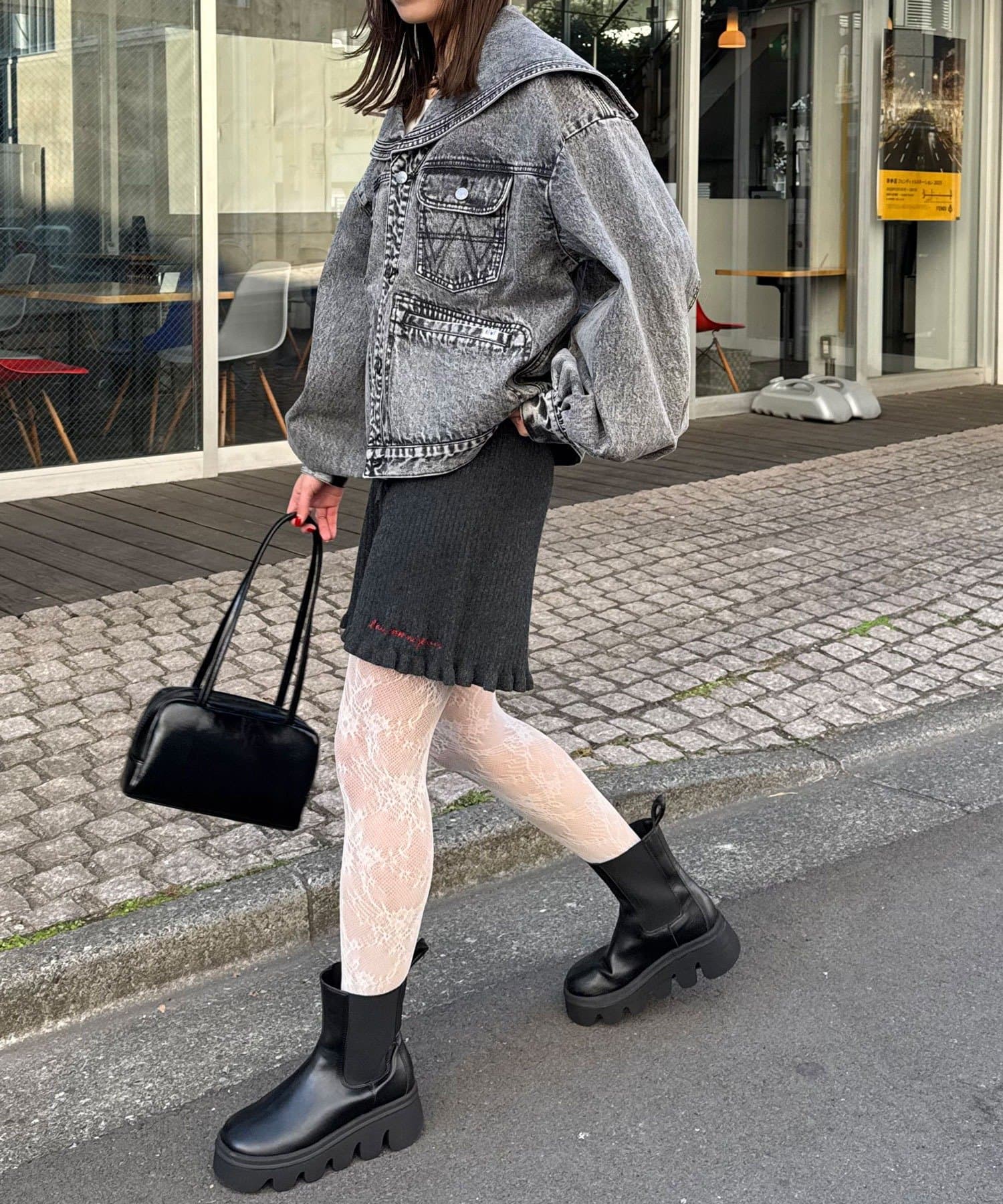 CIAOPANIC(チャオパニック) 【ANTI WARP /アンチワープ】セーラーカラーデニムジャケット