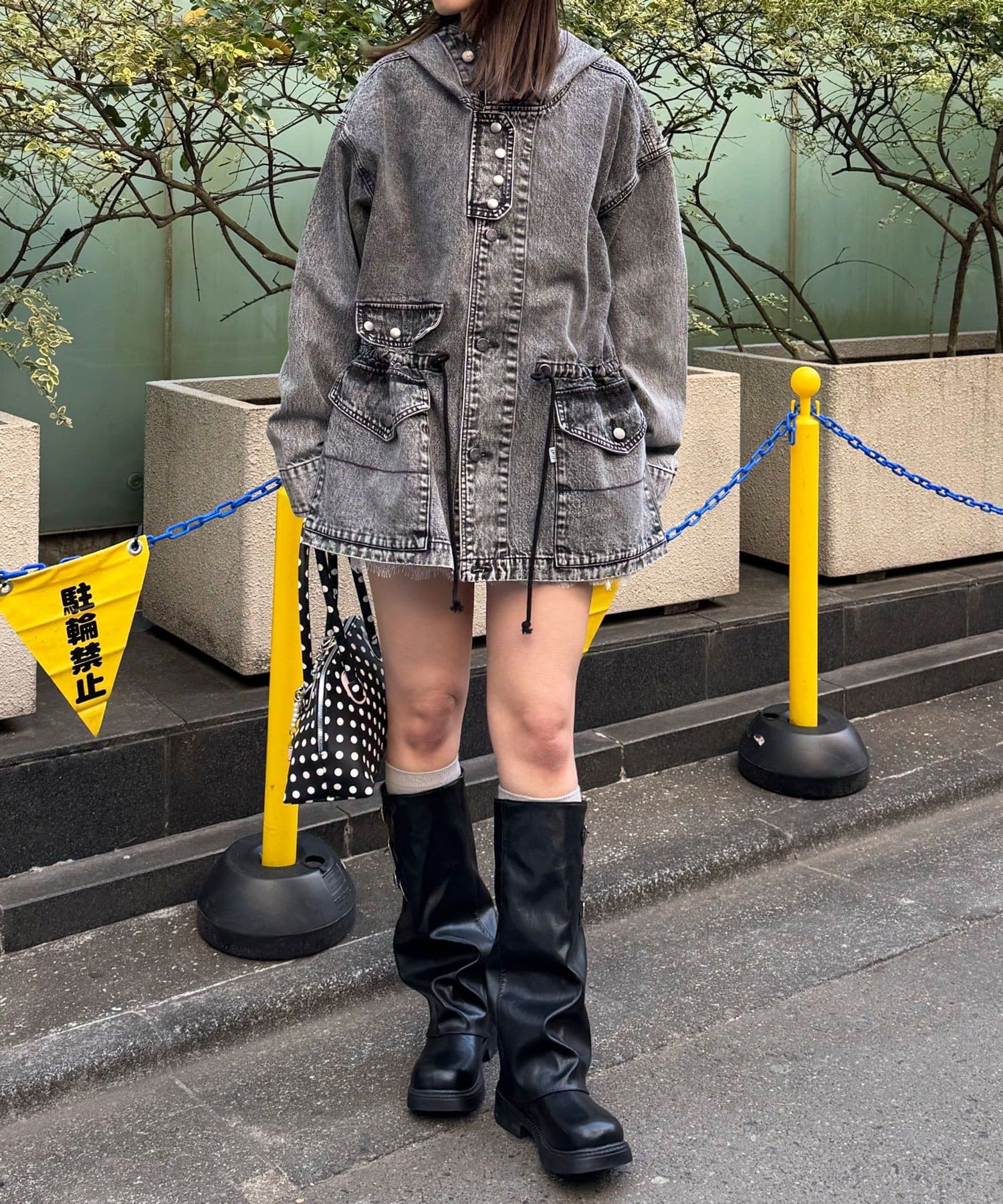 CIAOPANIC(チャオパニック) 【ANTI WARP /アンチワープ】デニムスモッグフーディジャケット