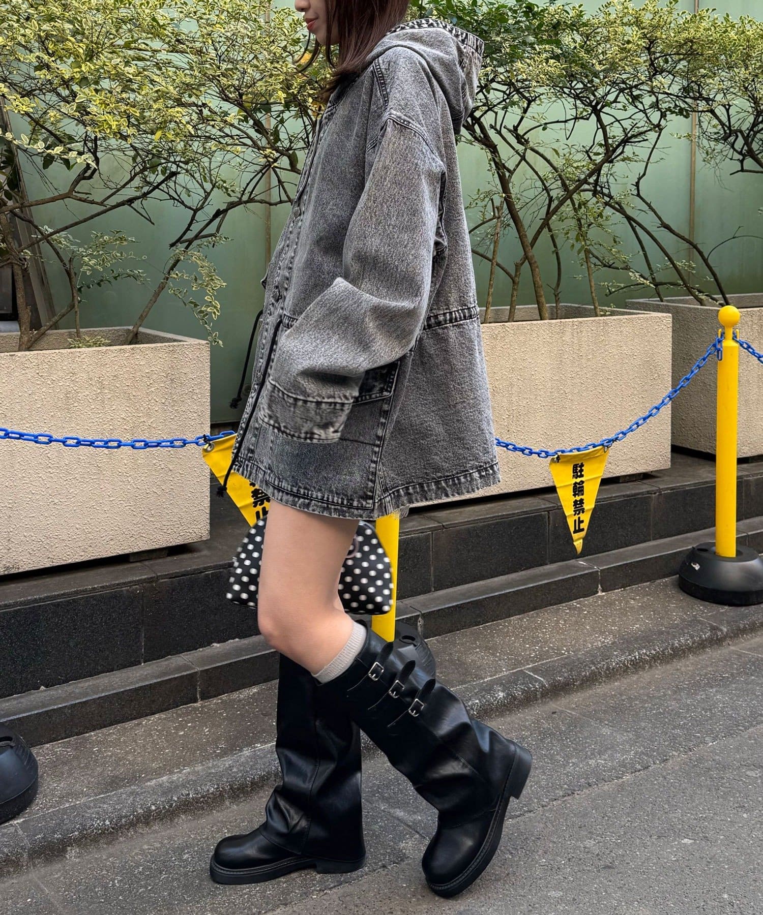 CIAOPANIC(チャオパニック) 【ANTI WARP /アンチワープ】デニムスモッグフーディジャケット