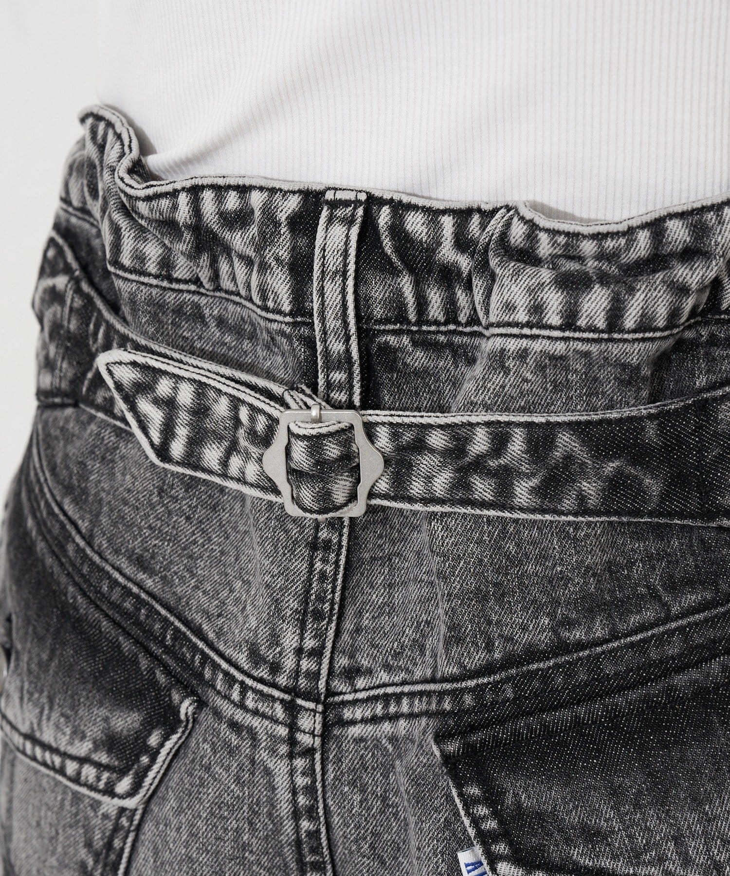 CIAOPANIC(チャオパニック) 【ANTI WARP /アンチワープ】切替カーブワイドデニム