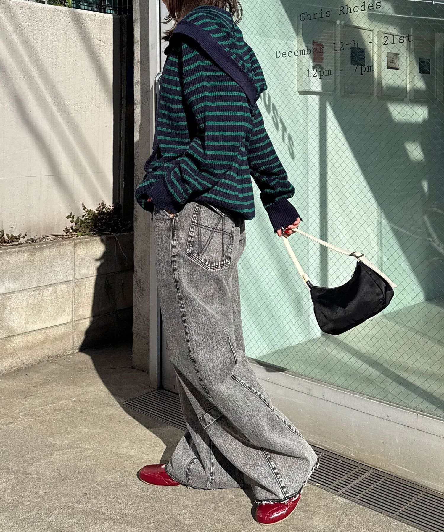 CIAOPANIC(チャオパニック) 【ANTI WARP /アンチワープ】切替カーブワイドデニム