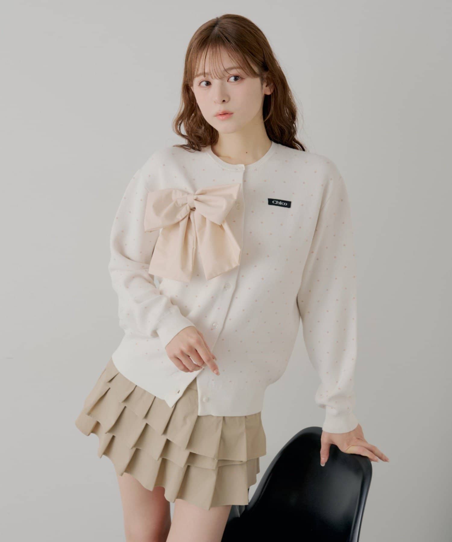 Chico(チコ) レイヤードプリーツミニスカート