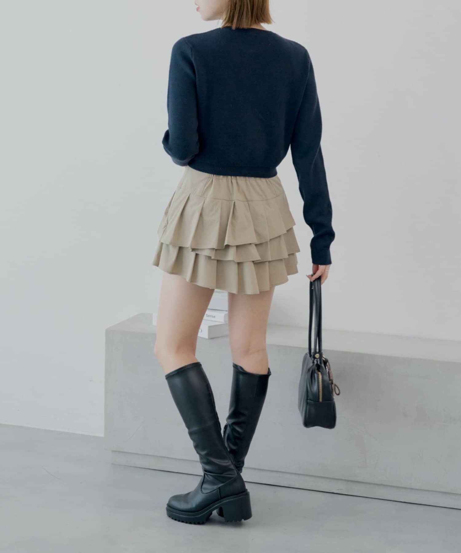 Chico(チコ) レイヤードプリーツミニスカート