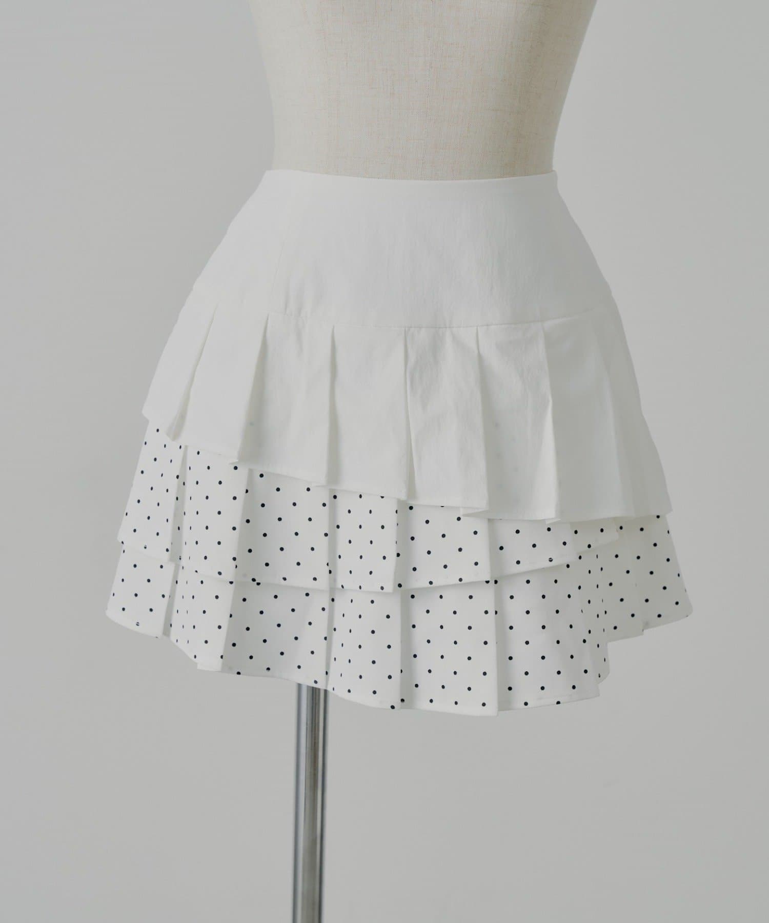 Chico(チコ) レイヤードプリーツミニスカート