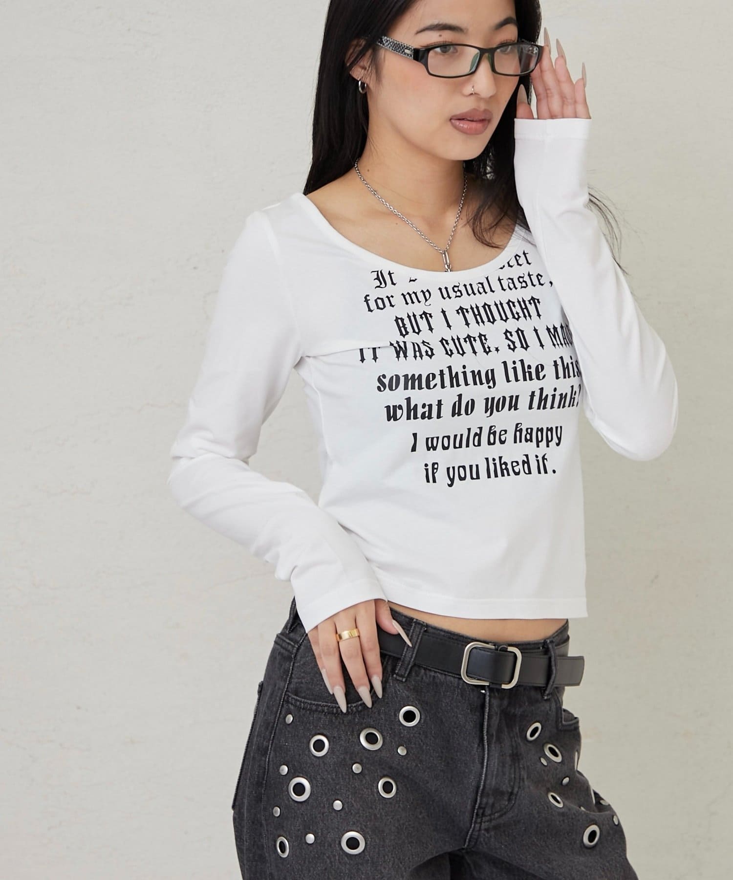 WHO’S WHO gallery(フーズフーギャラリー) 【WEB限定】フレーズロゴトップス