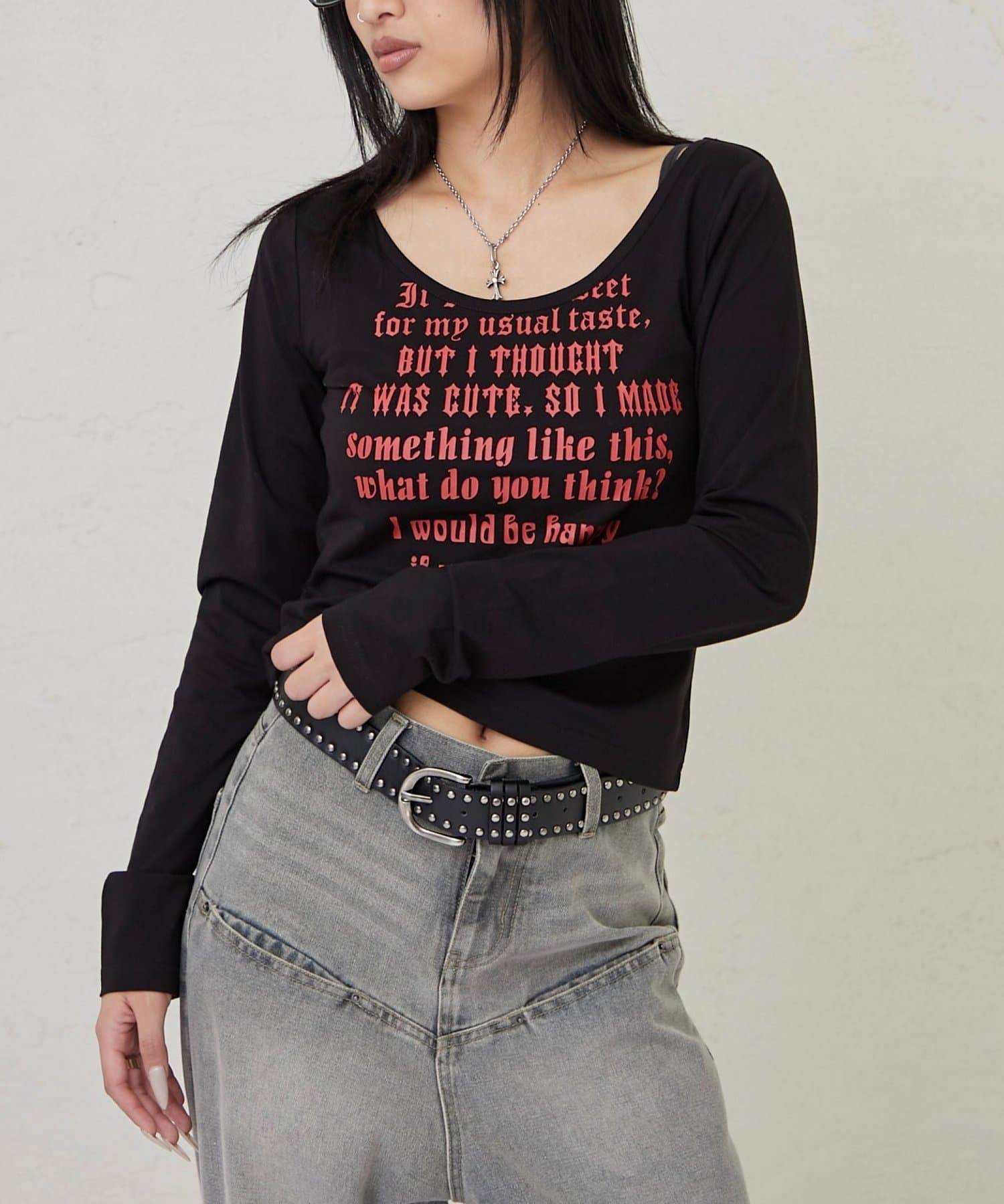 WHO’S WHO gallery(フーズフーギャラリー) 【WEB限定】フレーズロゴトップス