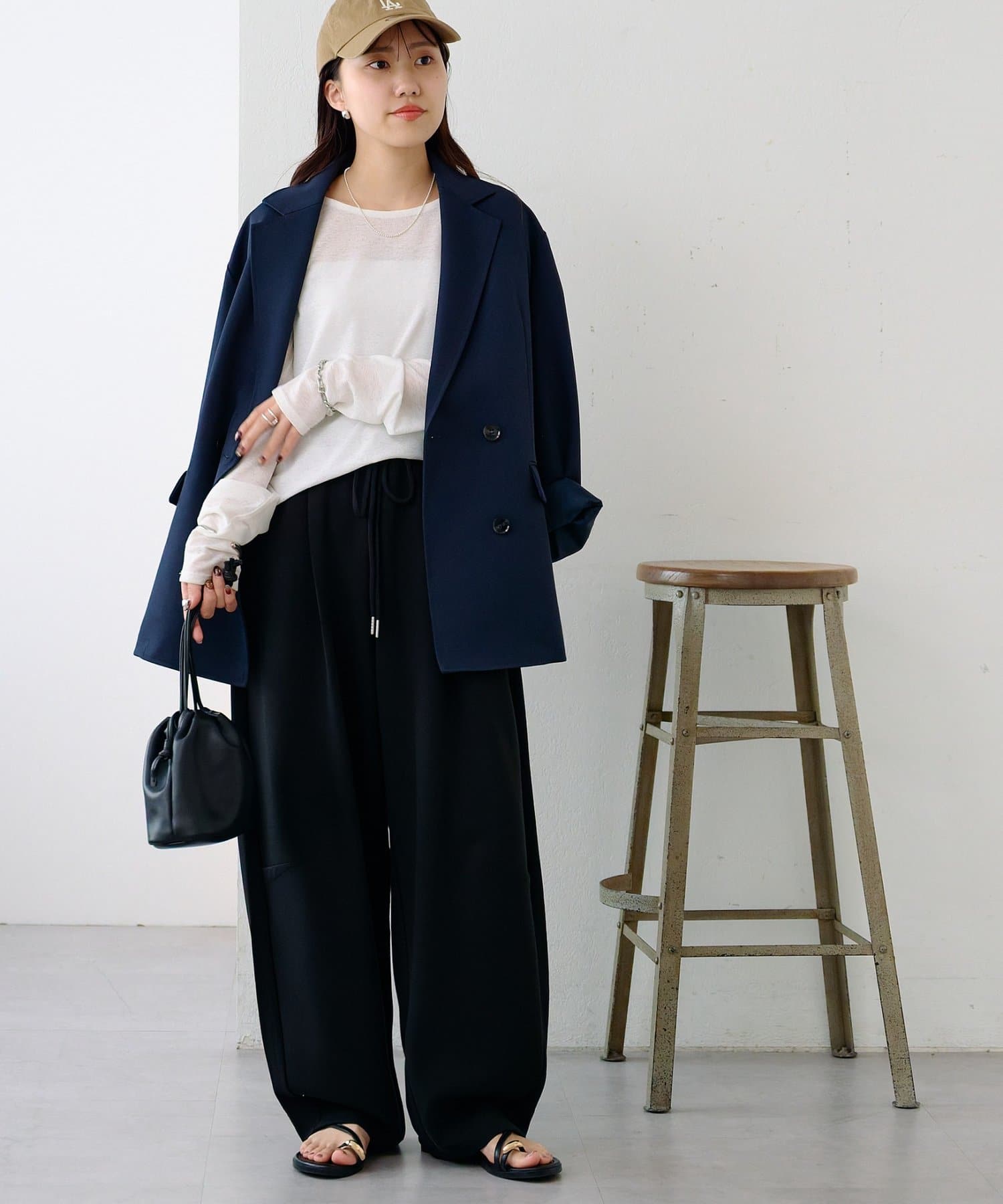 DISCOAT(ディスコート) 【SS先行予約】リヨセルブレンドスウェットライクイージーパンツ