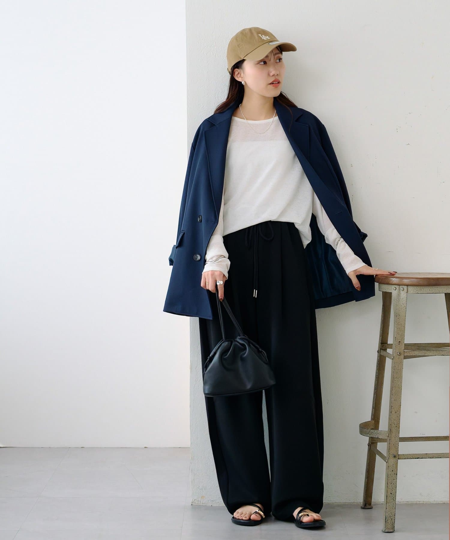 DISCOAT(ディスコート) 【SS先行予約】リヨセルブレンドスウェットライクイージーパンツ