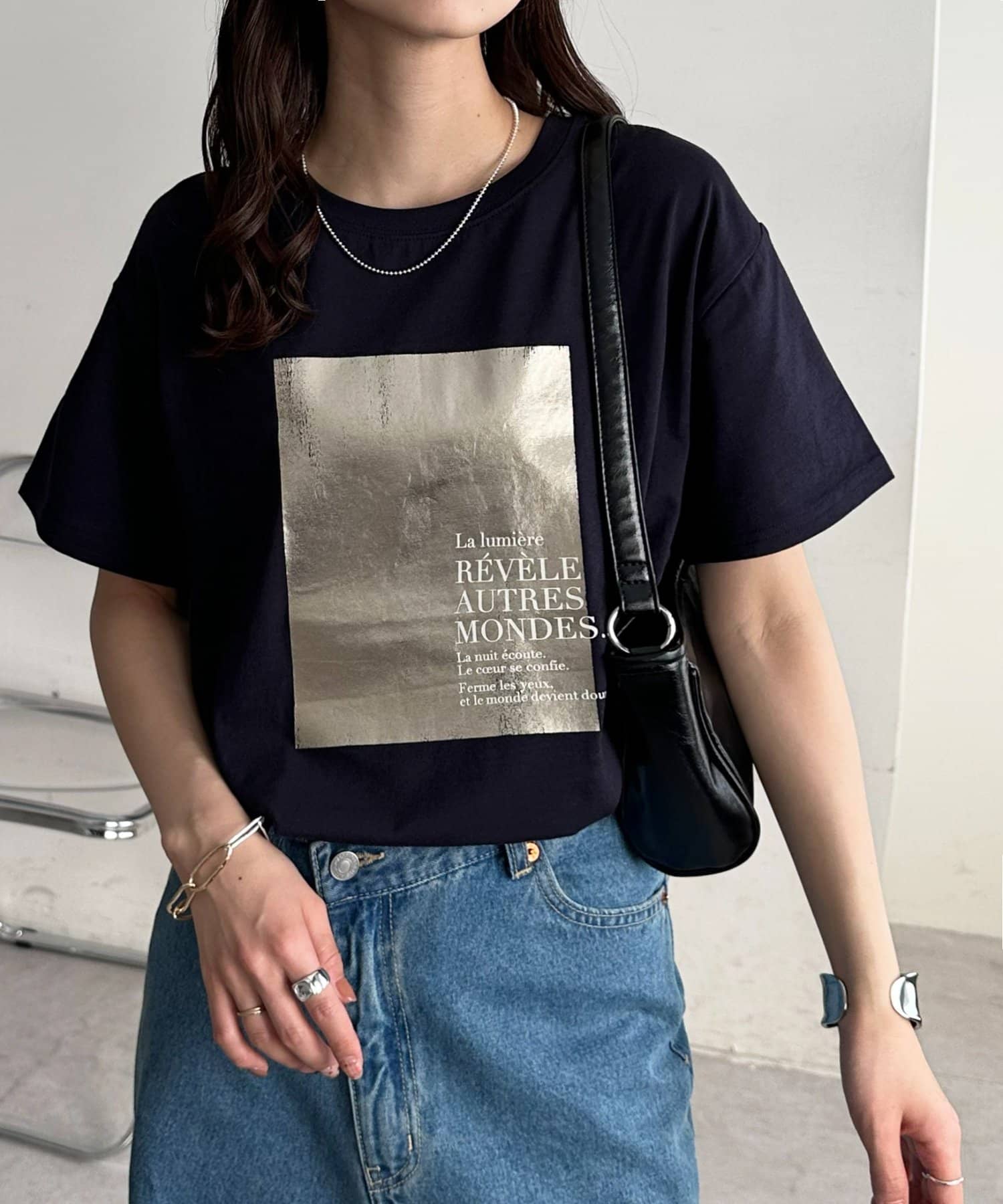 DISCOAT(ディスコート) 【SS先行予約】箔プリントTシャツ