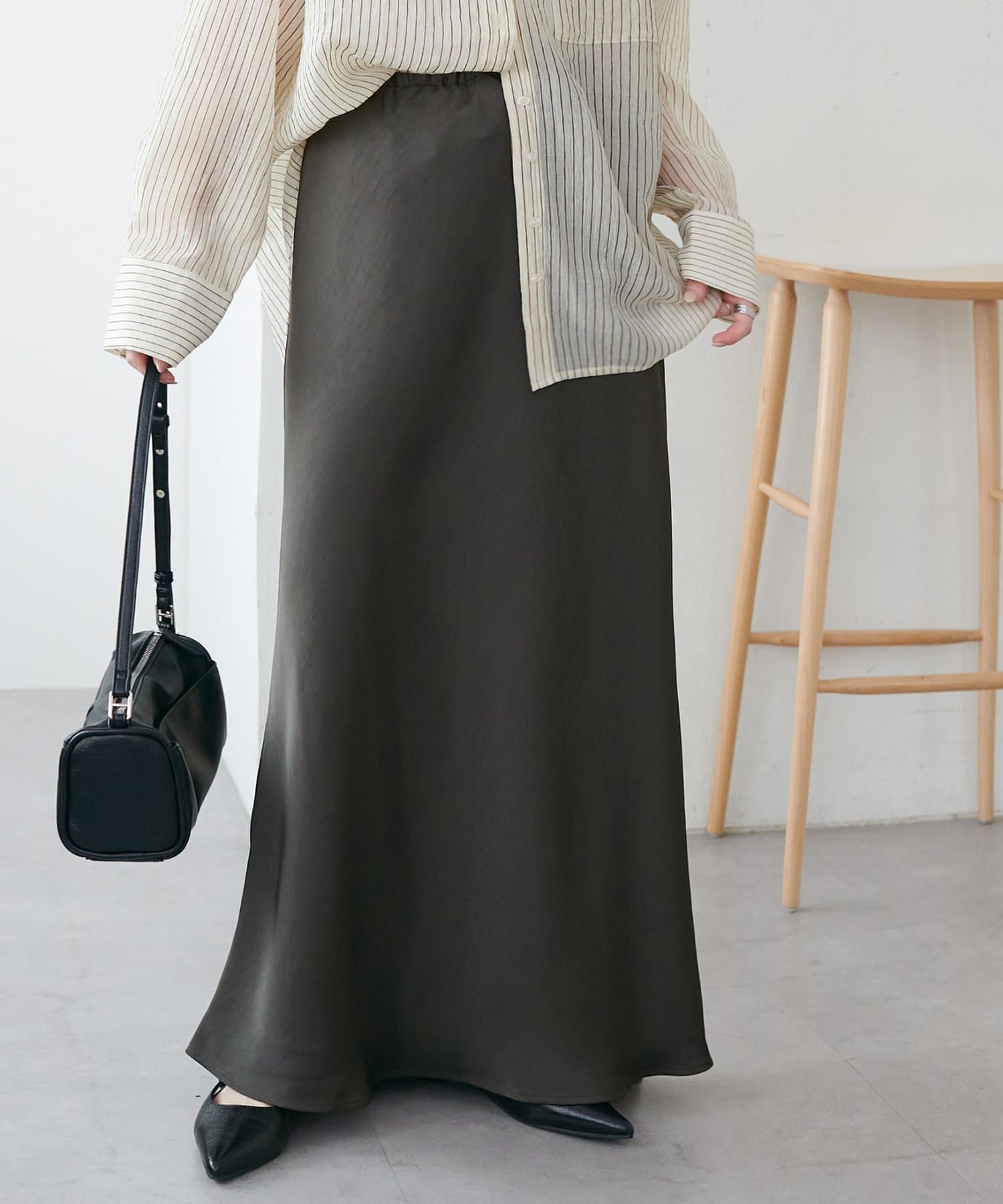 DISCOAT(ディスコート) 【SS先行予約】サテンマーメイドスカート