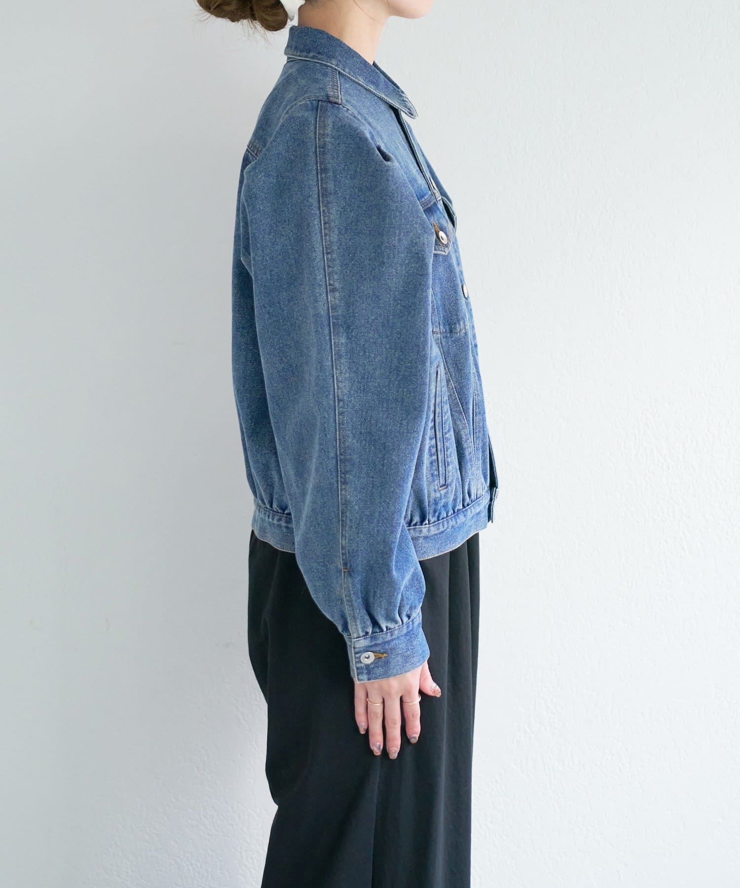 Kastane(カスタネ) 【S.Mサイズ展開】B デニムパフジャケット