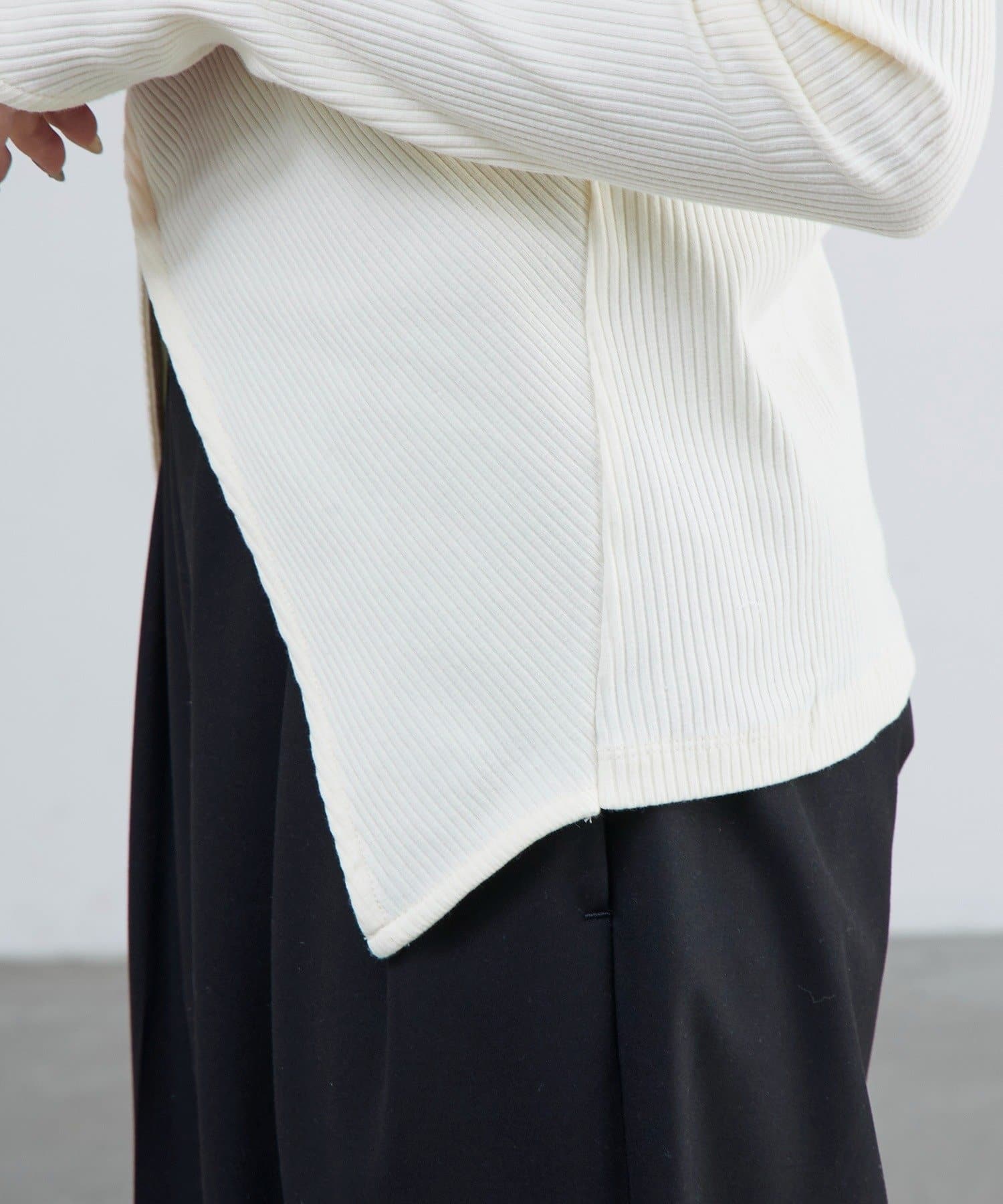 Lui's(ルイス) リブ切替デザイントップス