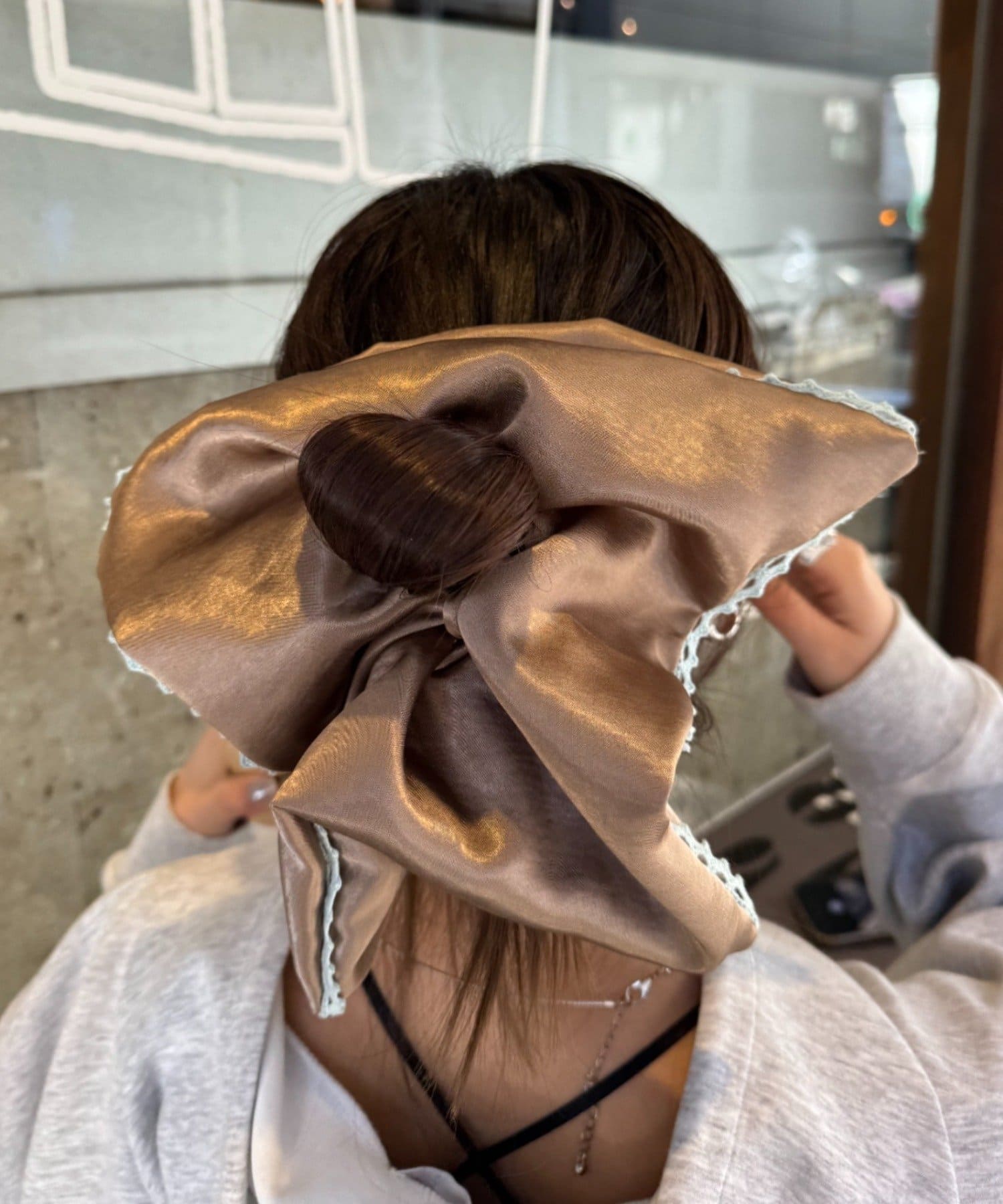 CIAOPANIC TYPY(チャオパニックティピー) :lilレーススカラップサテンシュシュ