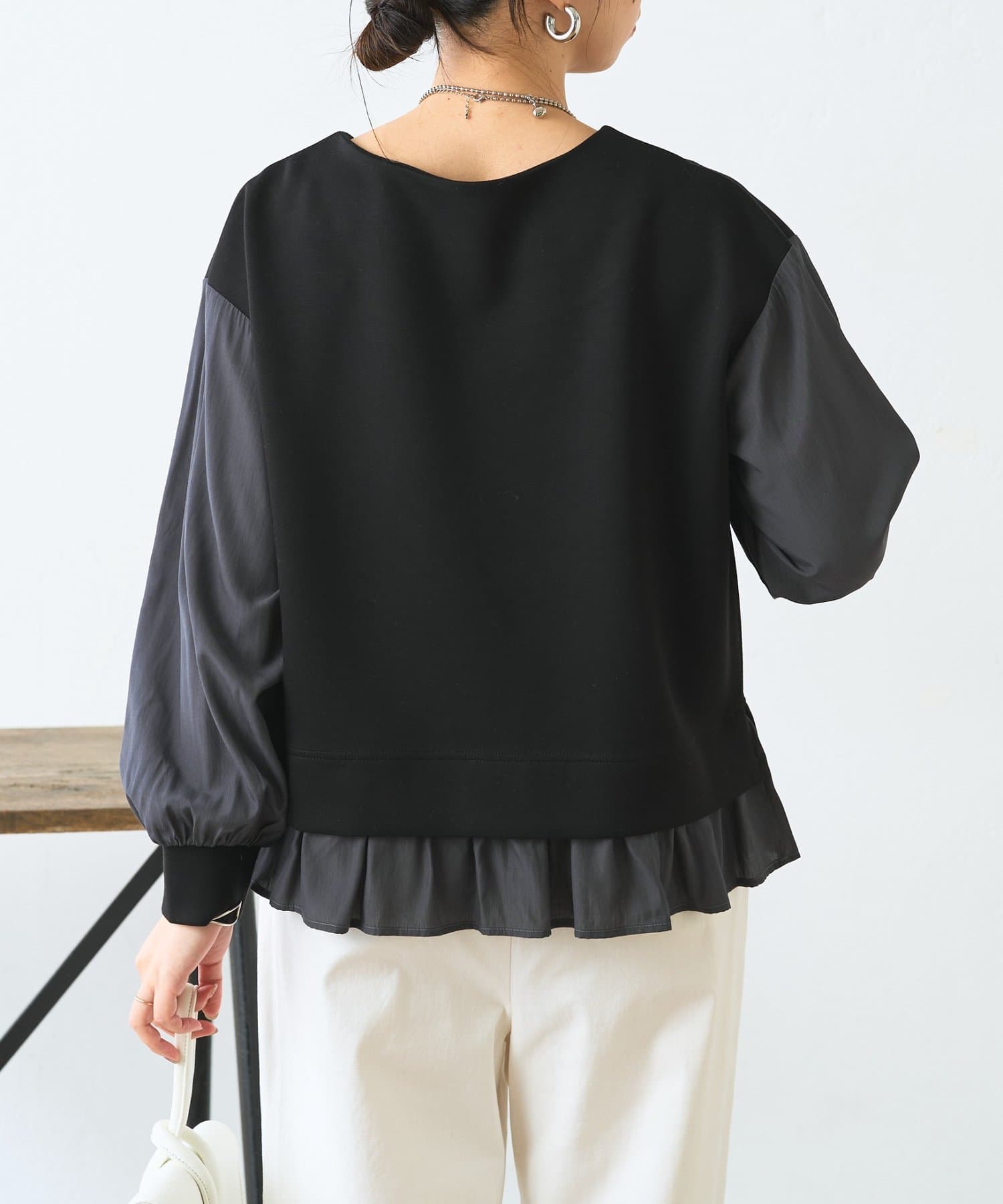 Jena　espace merveilleux(ジェナ　エスパスメルヴェイユ) 【着るだけ完成】レイヤード風プルオーバー