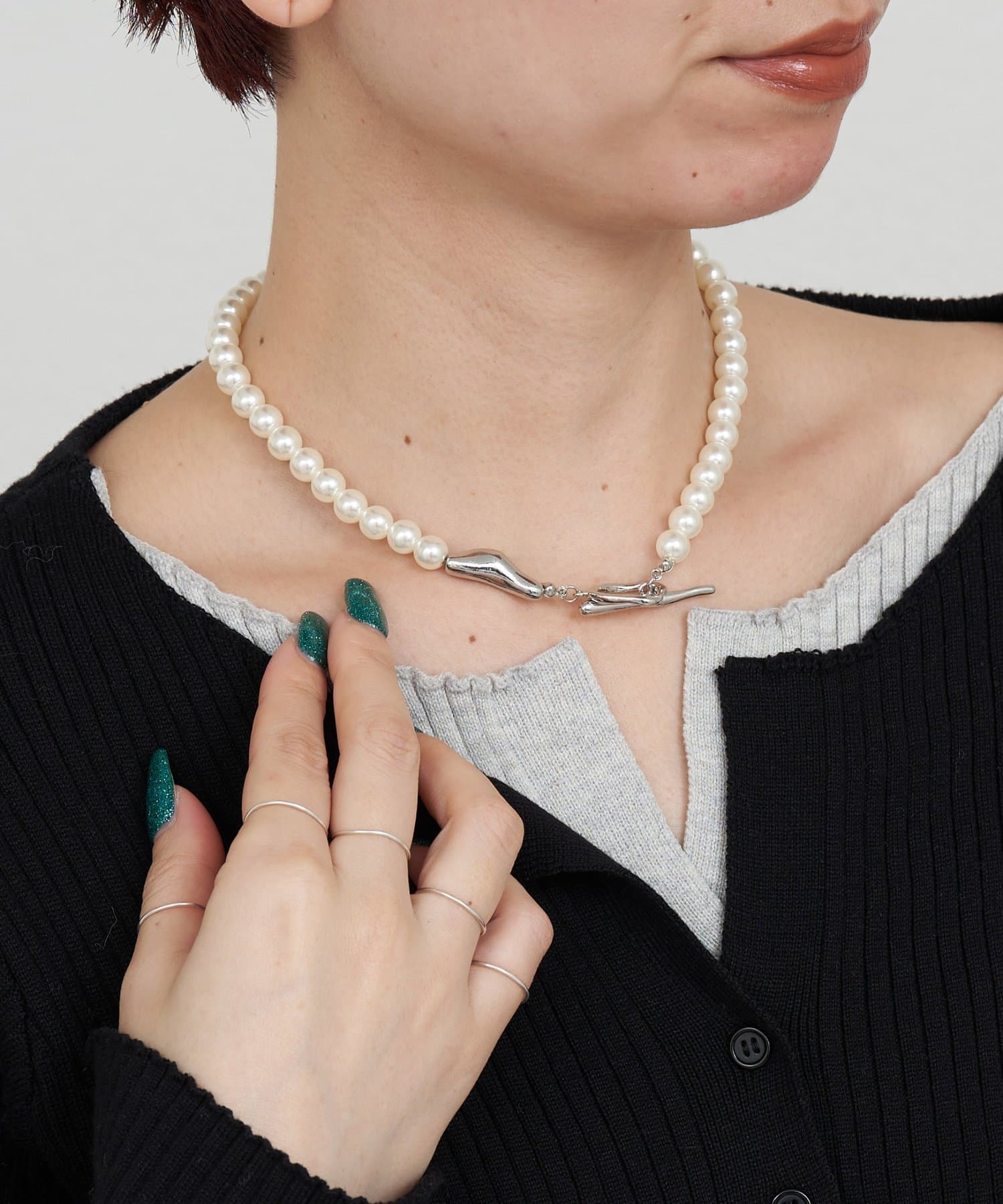 CIAOPANIC TYPY(チャオパニックティピー) 【オケージョン対応可能】ilパールマンテルネックレス