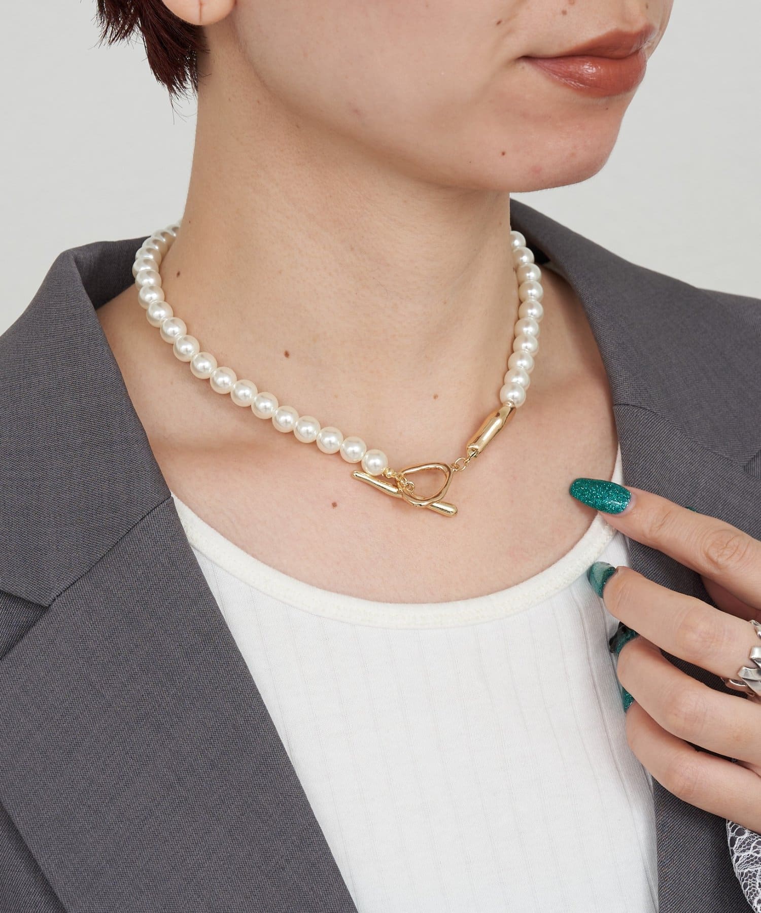 CIAOPANIC TYPY(チャオパニックティピー) 【オケージョン対応可能】ilパールマンテルネックレス