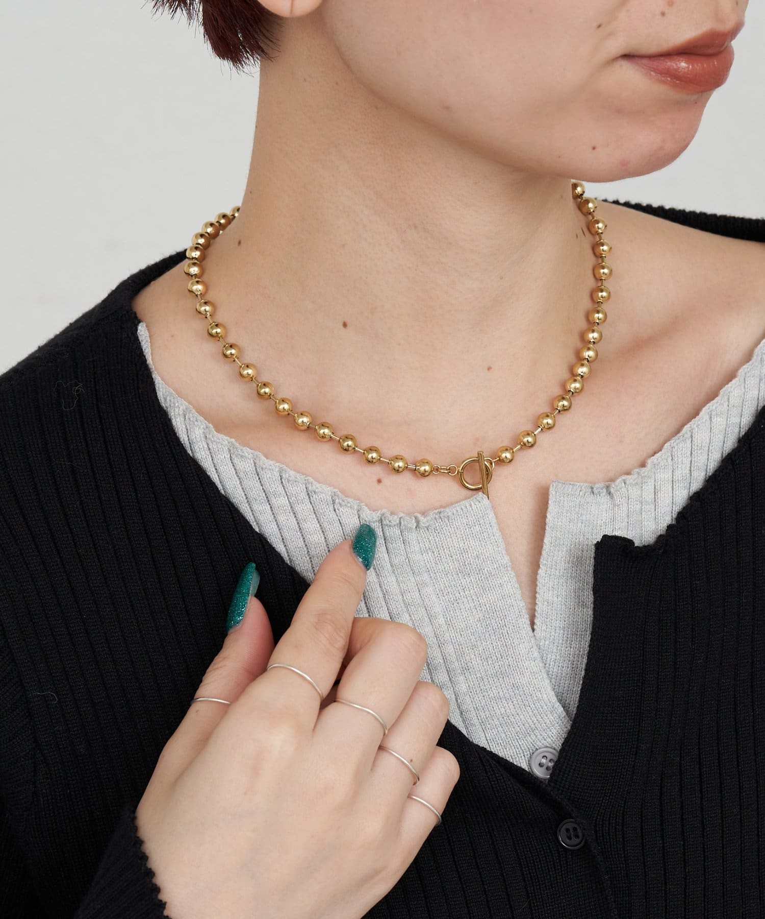 CIAOPANIC TYPY(チャオパニックティピー) :lilステンレスボールチェーンネックレス