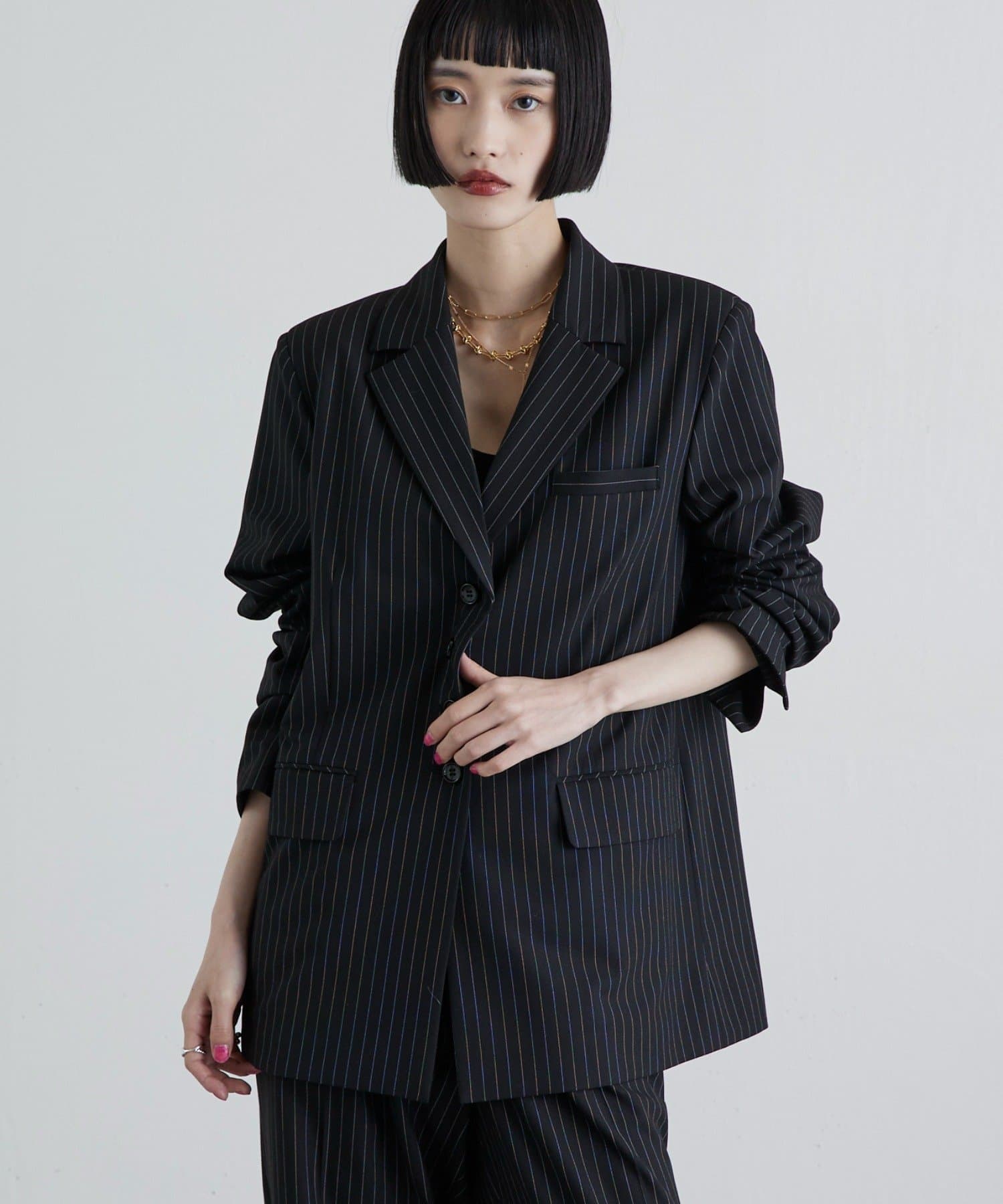 Lui's(ルイス) 後ろファスナーシングルジャケット