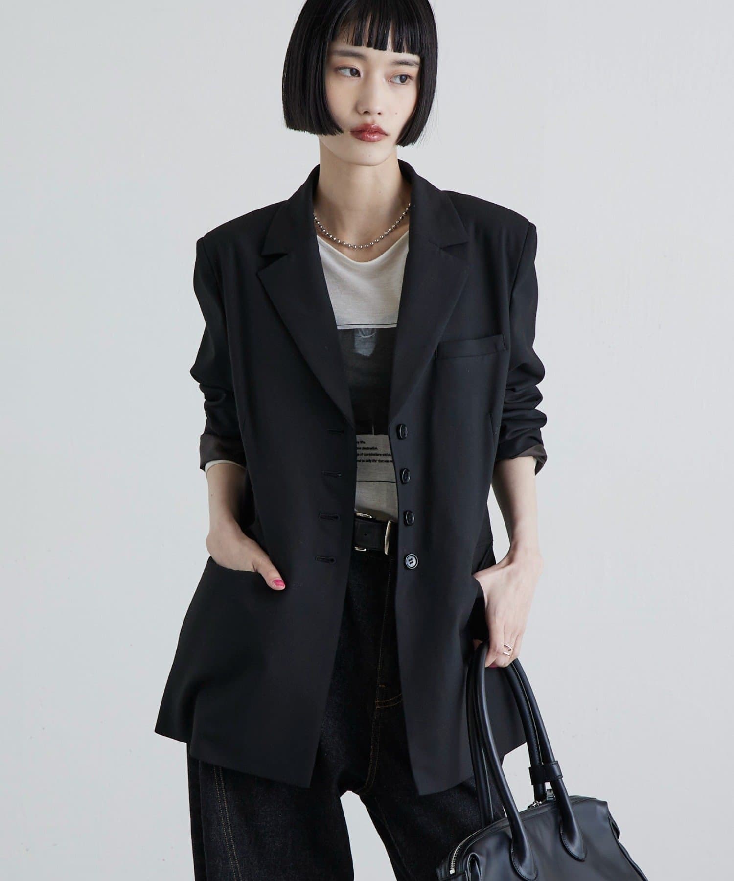 Lui's(ルイス) 後ろファスナーシングルジャケット