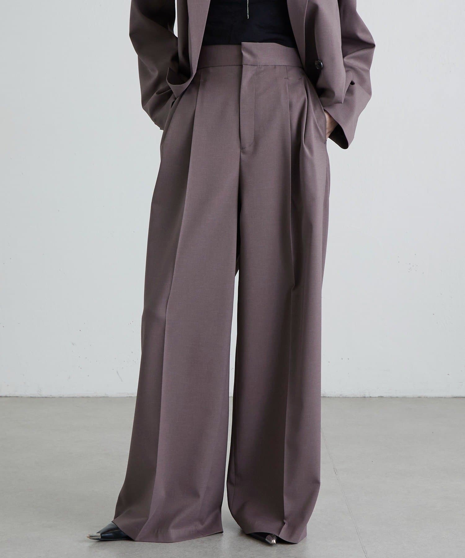 Lui's(ルイス) ツイミーツイルウエストタブ2タックワイドパンツ